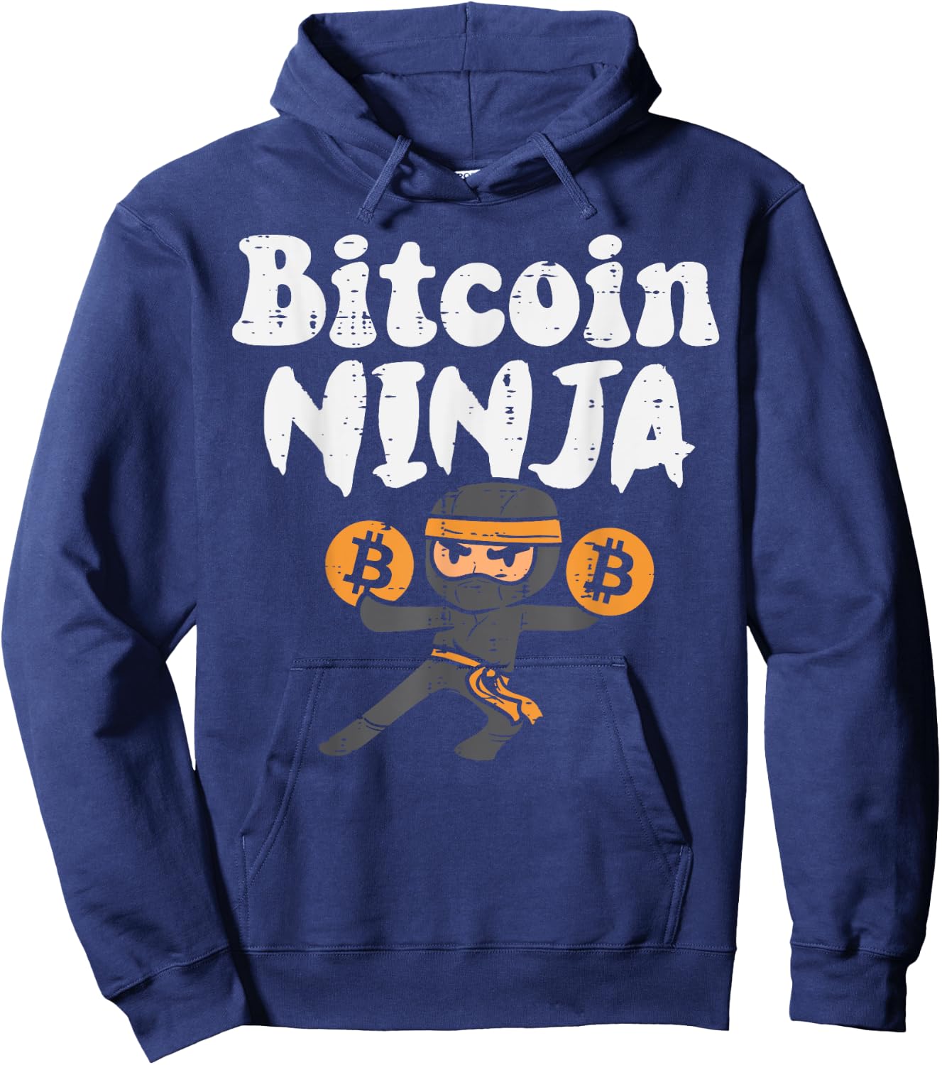 Bitcoin Ninja BTC Crypto Cryptocurrency Trader Investor Hoodie - Hoodie | Navy