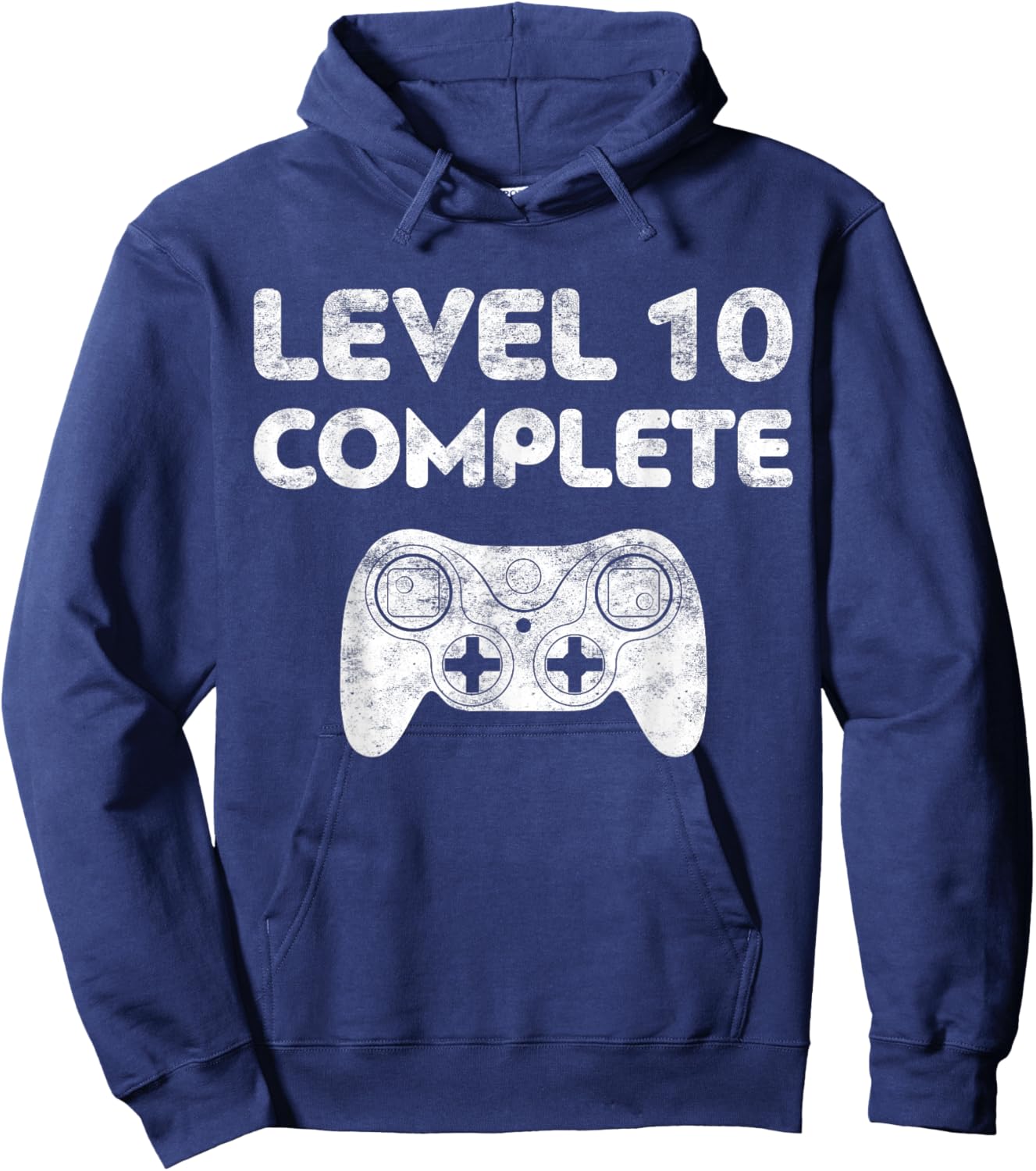 Level 10 Complete 10th Wedding Anniversary Shirt Hoodie - Hoodie | Navy