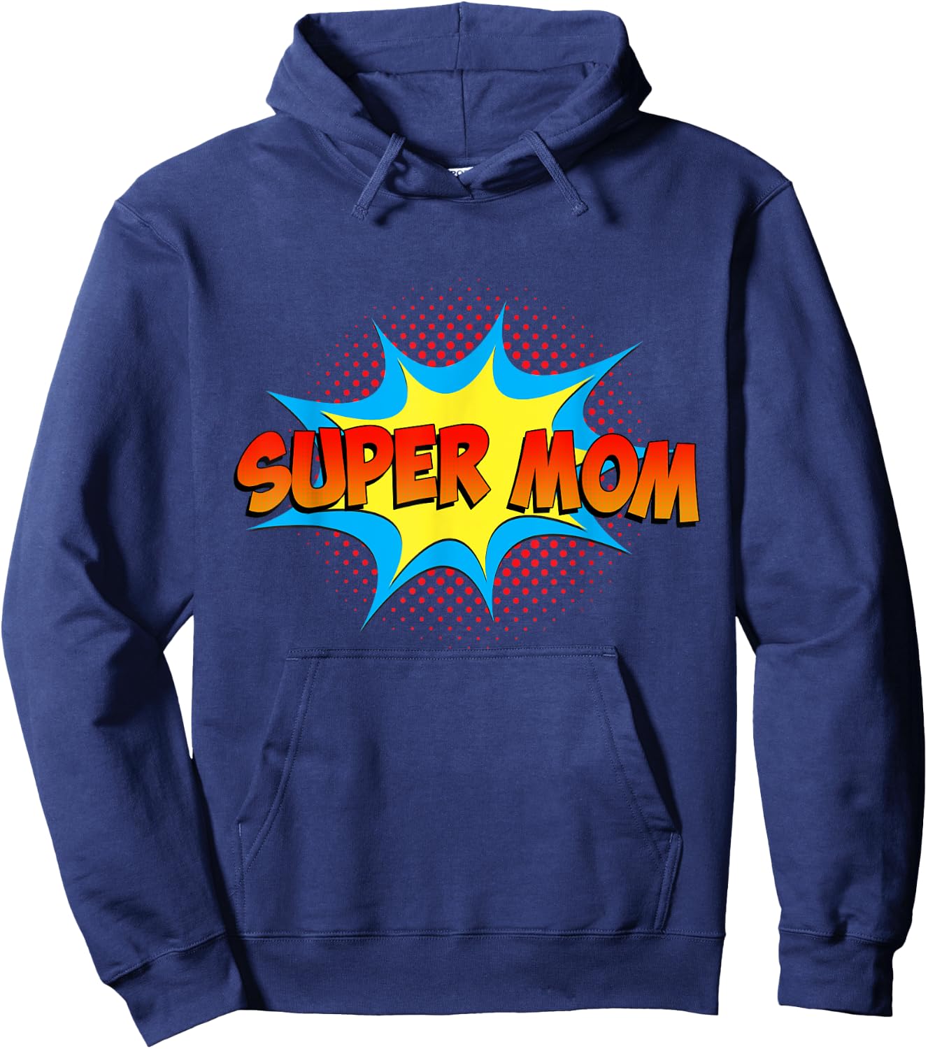 Super Mom Family Matching Superhero Comics Set Mothers Day Hoodie - Hoodie | Navy