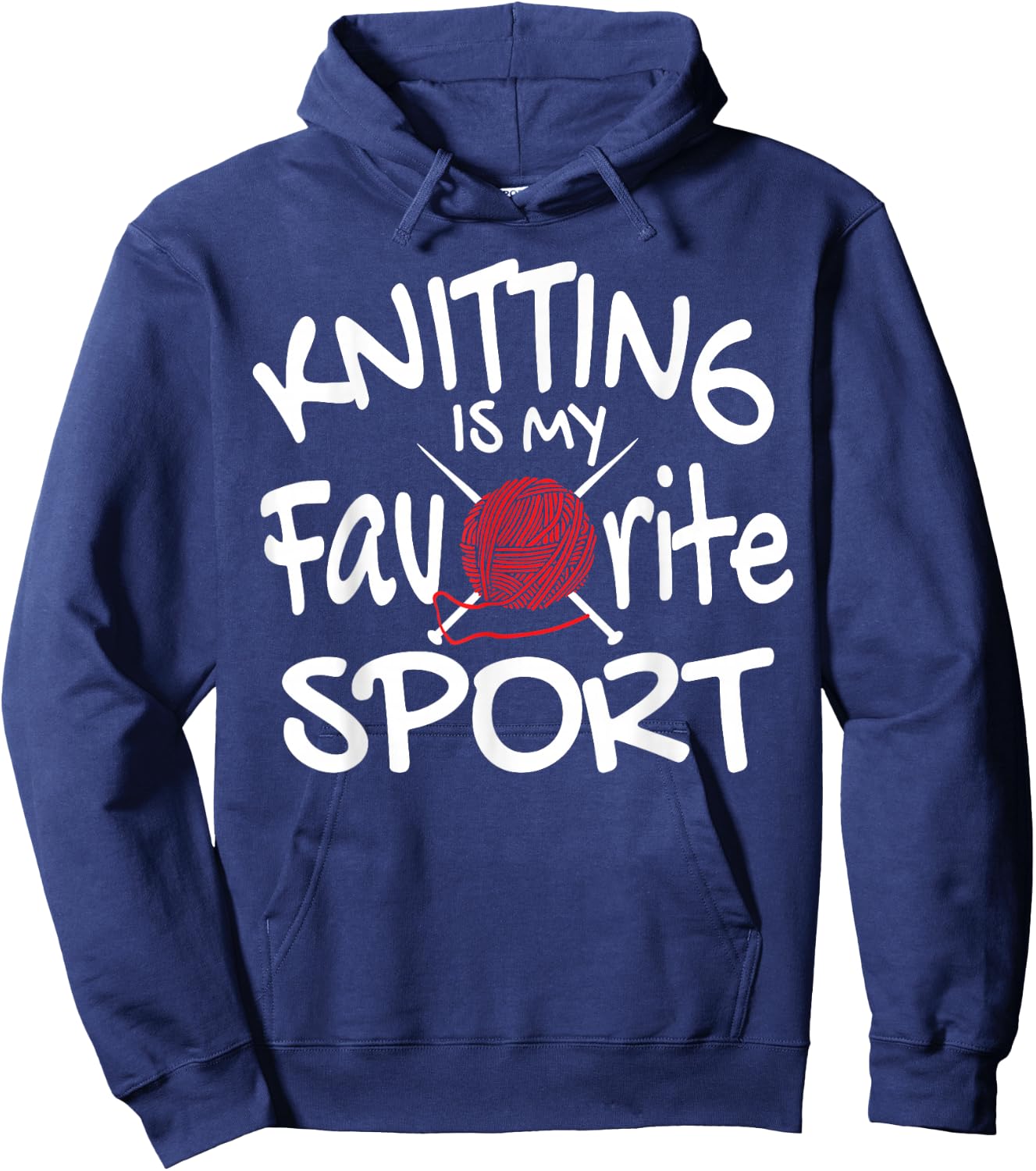 Knitting Sport Queen - Knitters Yarn Hoodie - Hoodie | Navy