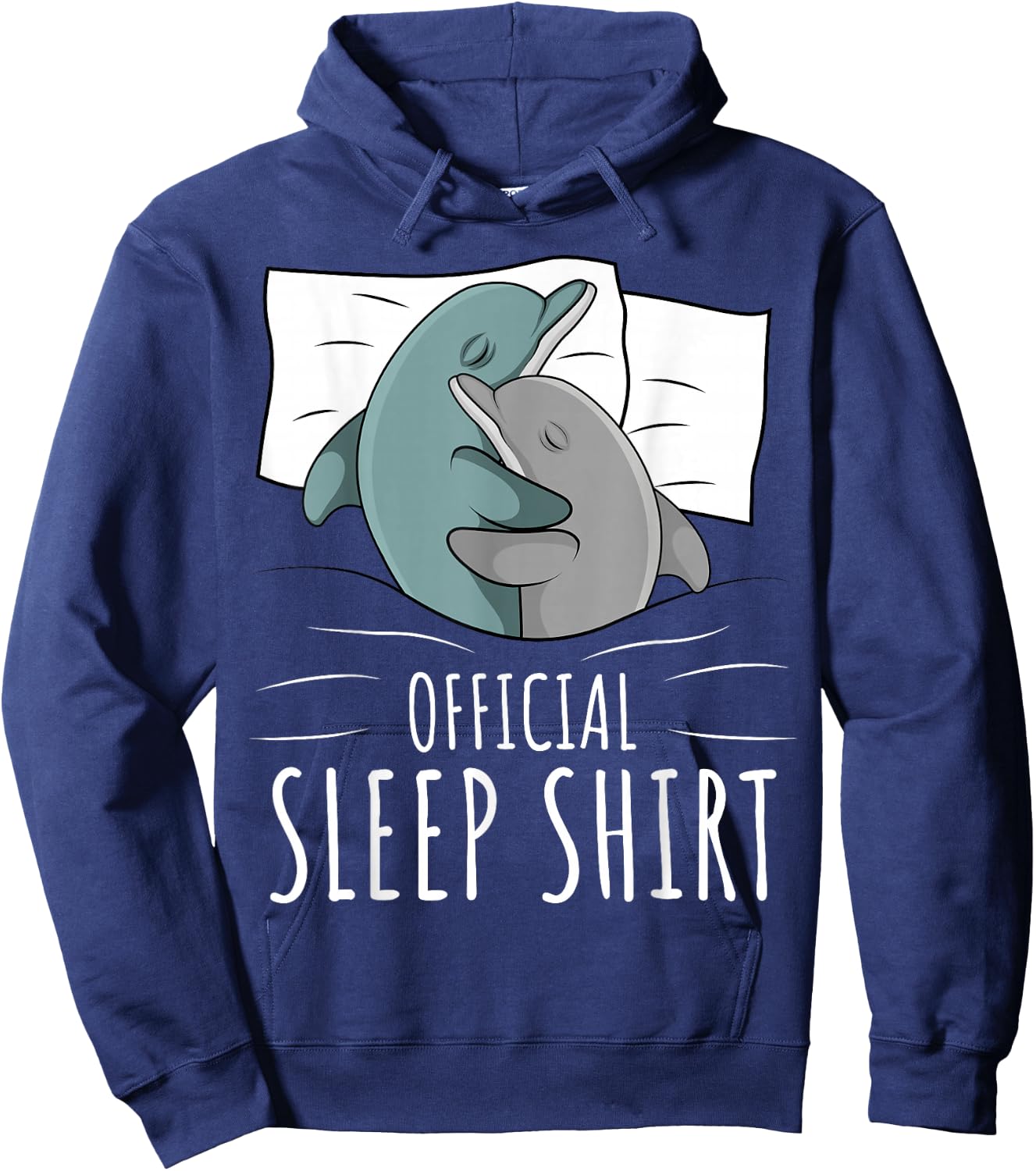 Sleeping Dolphin Lover Women Girls Napping Official Sleep Hoodie - Hoodie | Navy