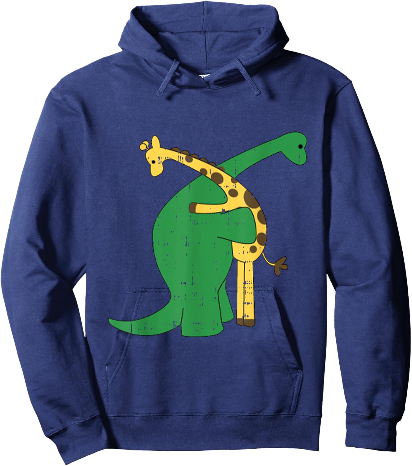 Giraffe Dinosaur Hug Love Dino Animals Safari Halloween Gift Hoodie - Hoodie | Navy