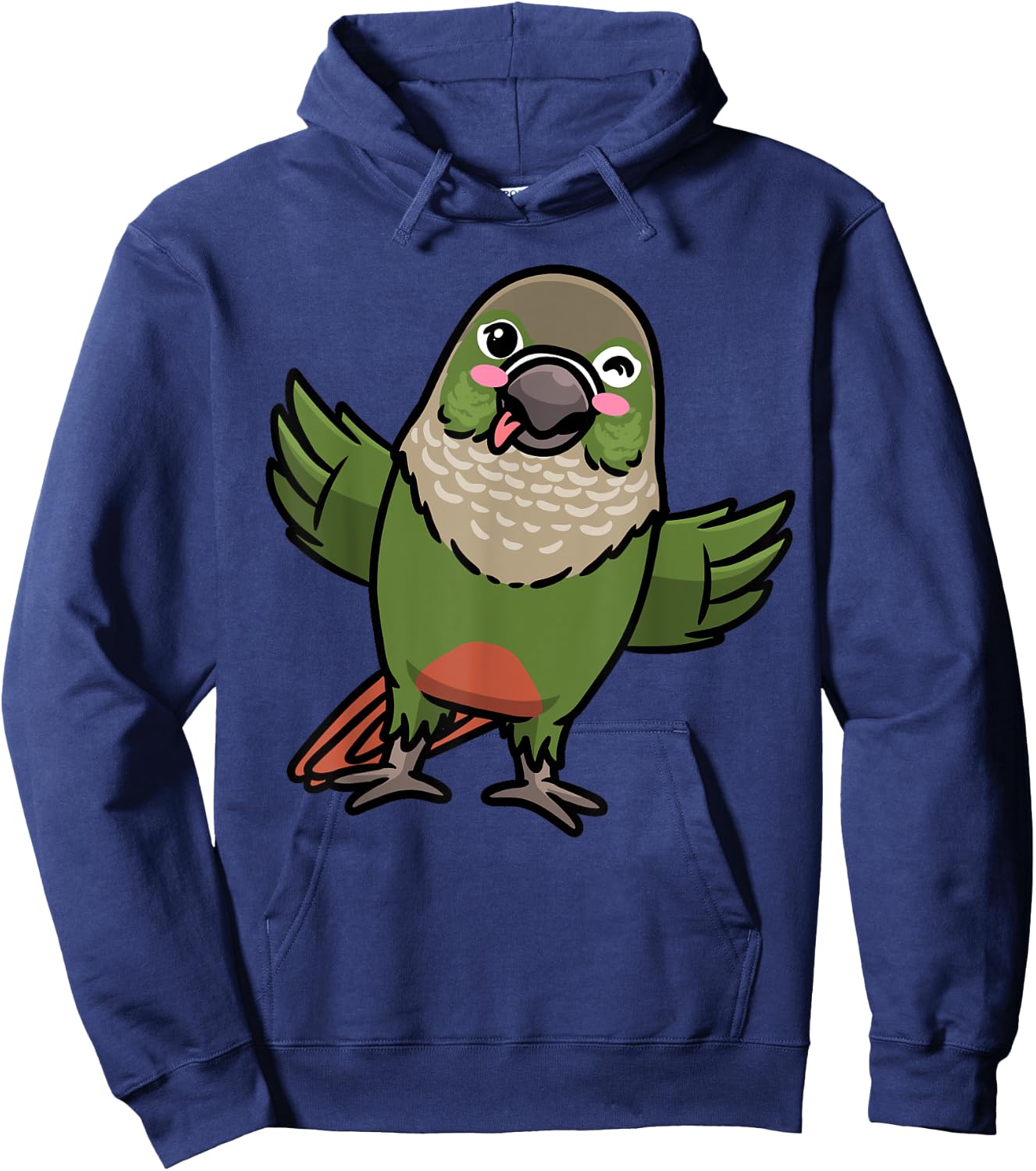 Green Cheek Conure Green-Cheeked Parakeet Bird Parrot Hoodie - Hoodie | Navy