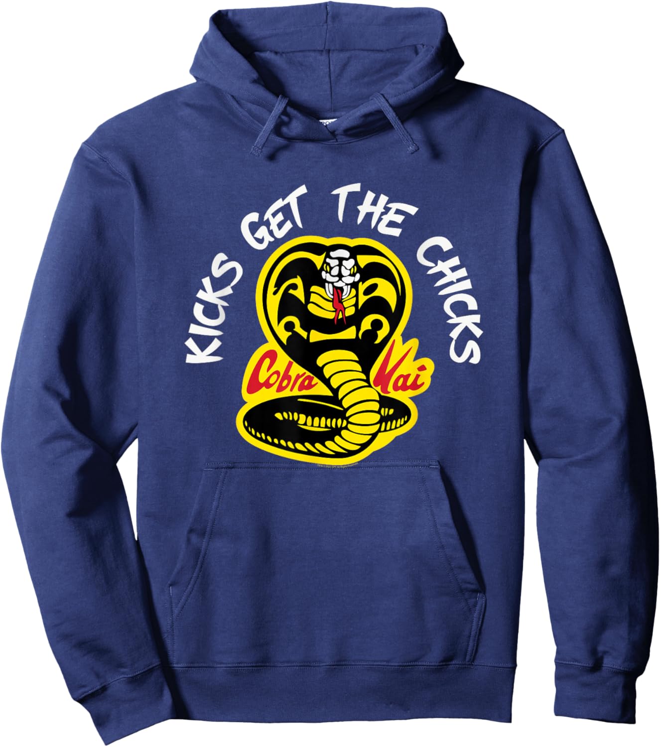Cobra Kai Kicks Get The Chicks Hoodie - Hoodie | Navy