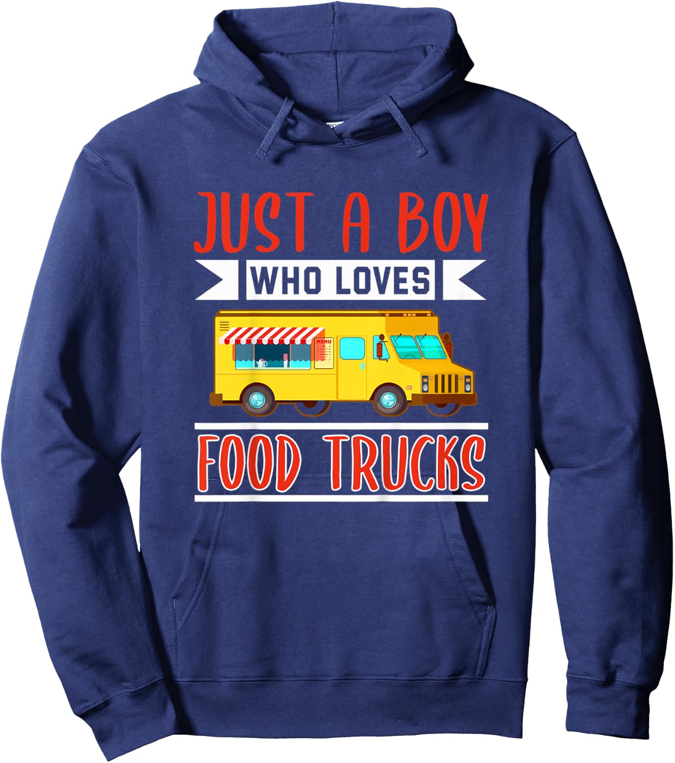 Kids Food Truck Shirt Boys Funny Street Food Food Truck Lover Hoodie - Hoodie | Navy