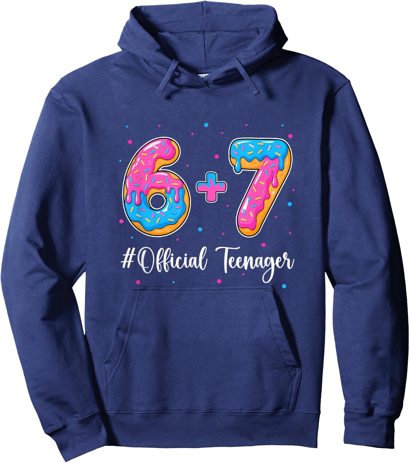 Funny 13Th Birthday Official Teenager 6+7 Year Old Boys Kids Hoodie - Hoodie | Navy