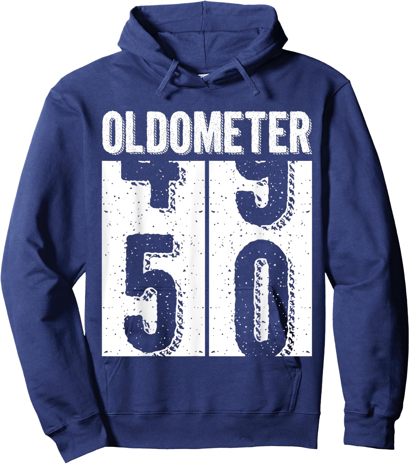 50th Birthday Gifts Oldometer 49-50 Vintage Funny Men Women Hoodie - Hoodie | Navy