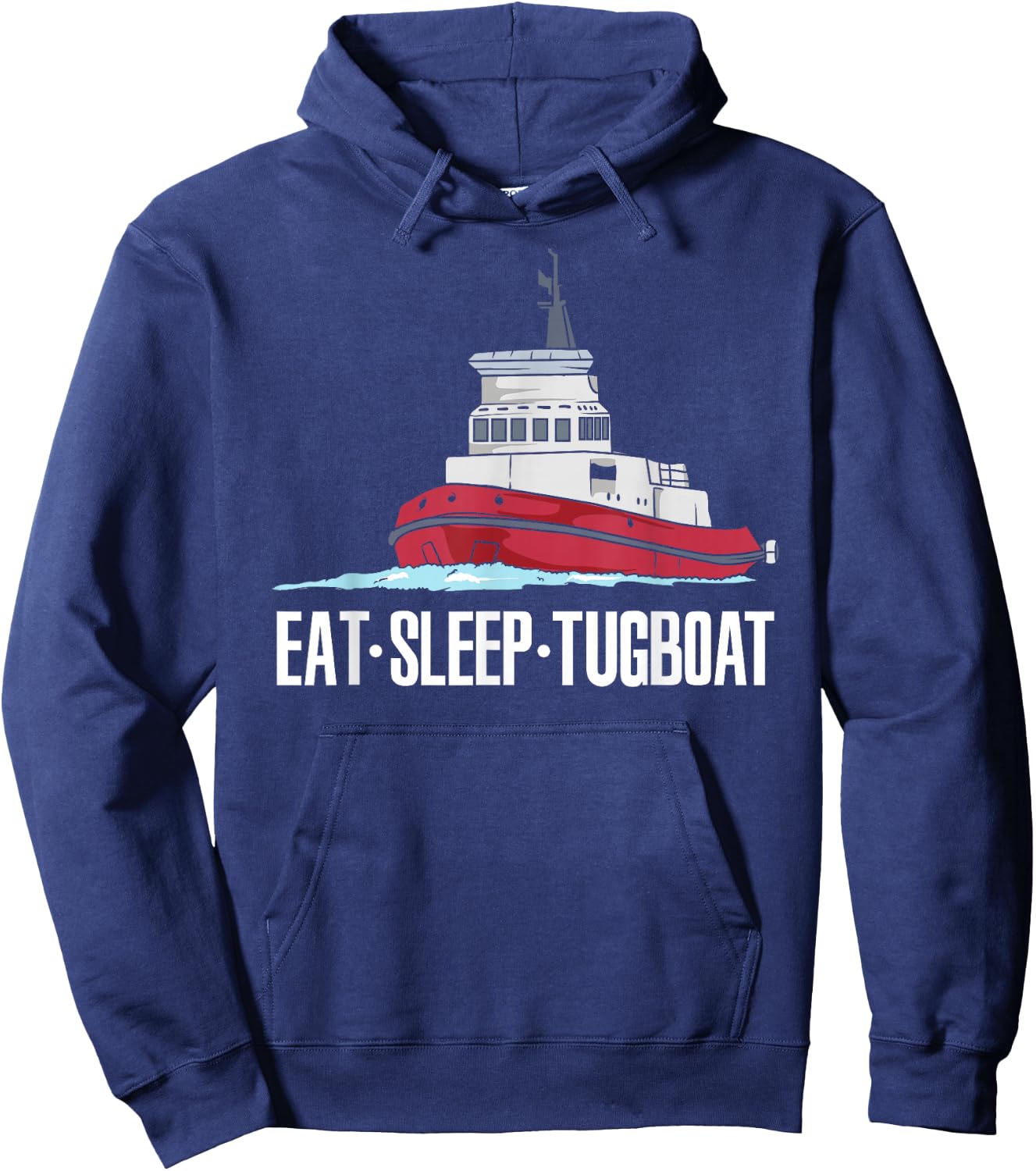 Tugboat Captain Towboater Tugboats Funny Eat Sleep Tugboat Hoodie - Hoodie | Navy