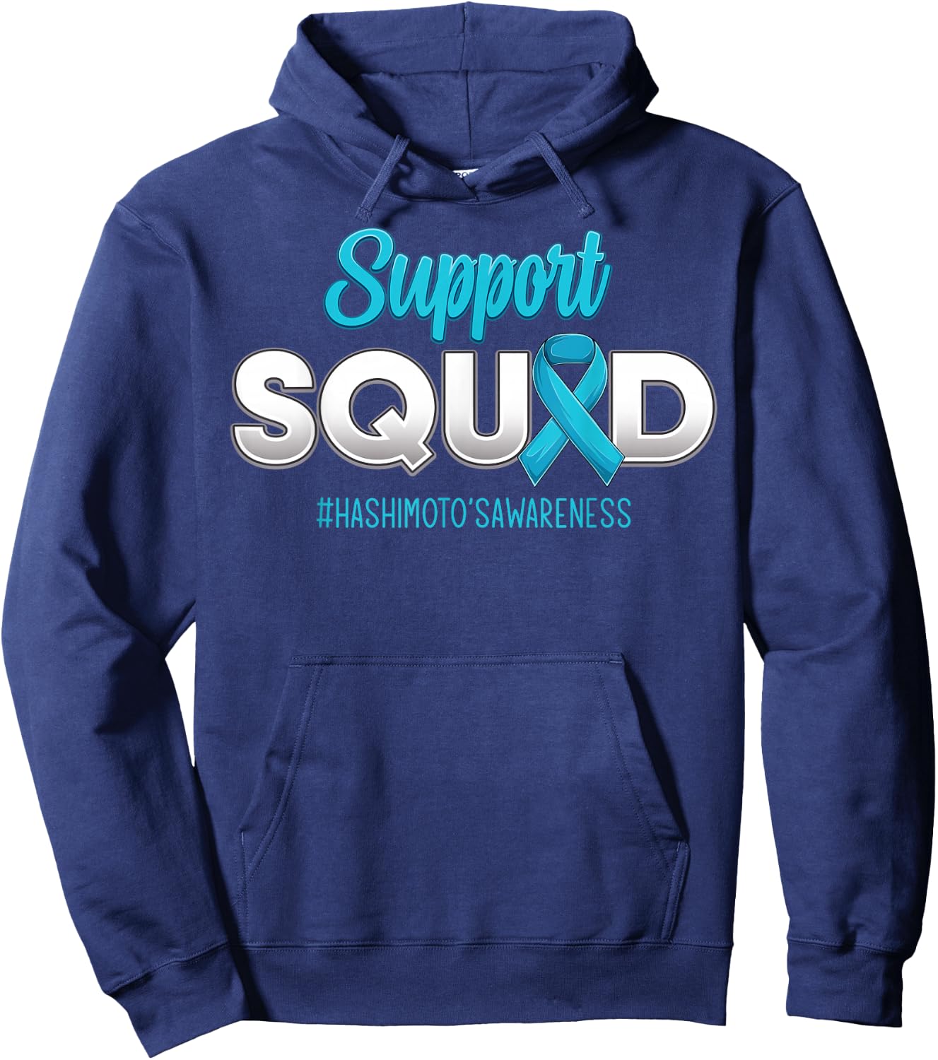 Support Squad Hashimoto's Awareness Hope Strong Men Women Hoodie - Hoodie | Navy