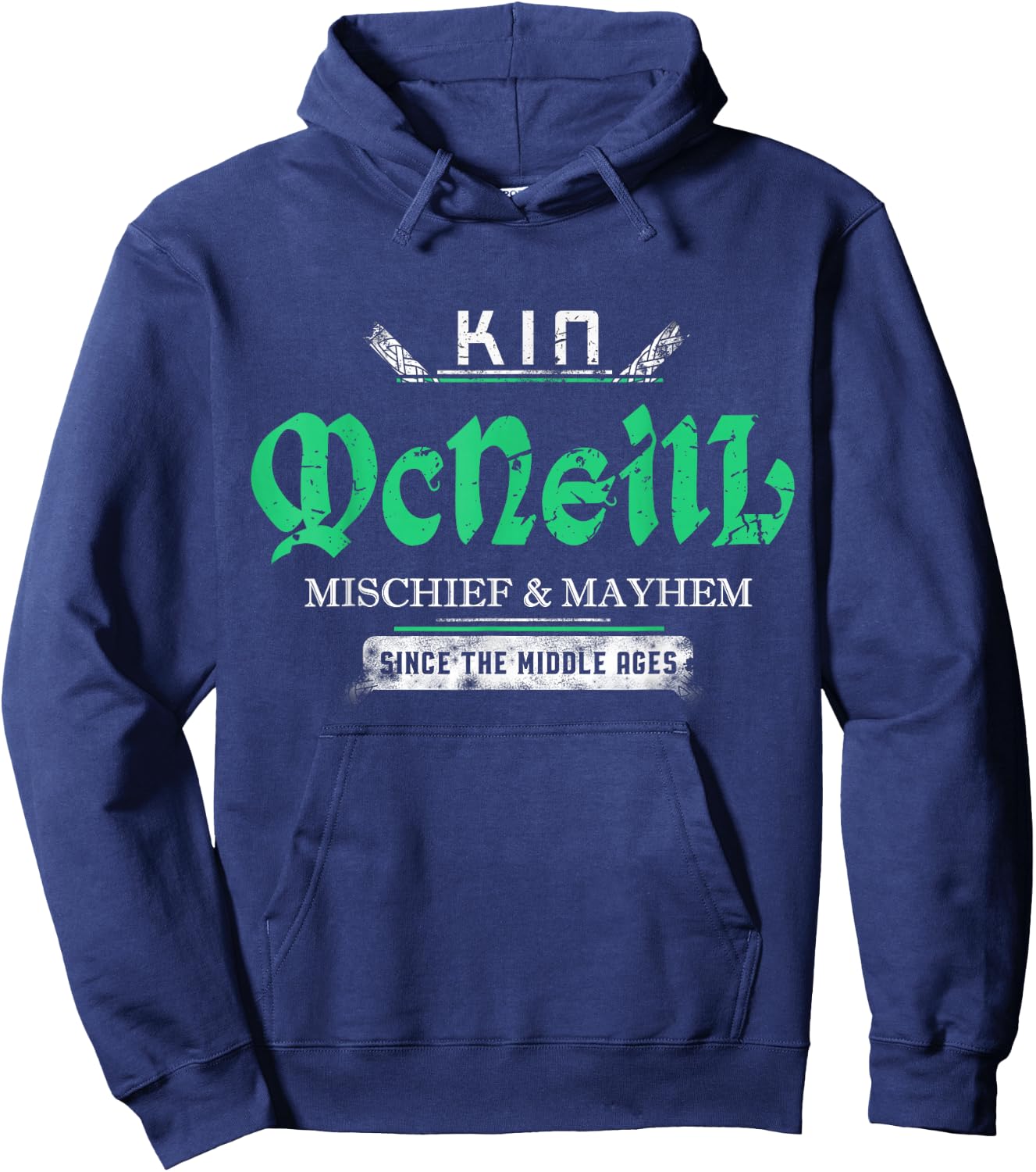 Kin McNeill Mischief and Mayhem Since The Middle Ages Hoodie - Hoodie | Navy