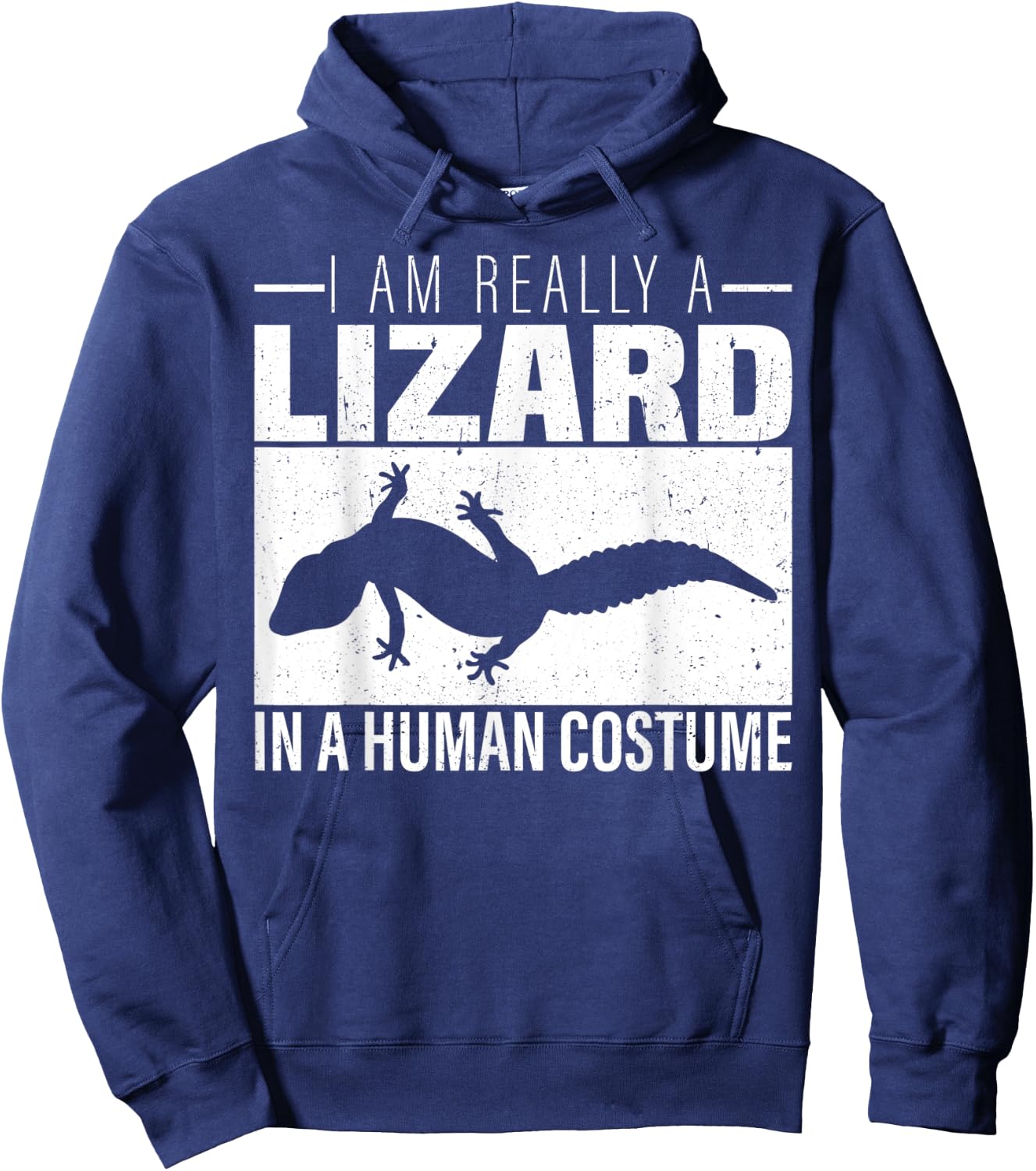 I am Really a Lizard in a Human Costume Halloween Hoodie - Hoodie | Navy