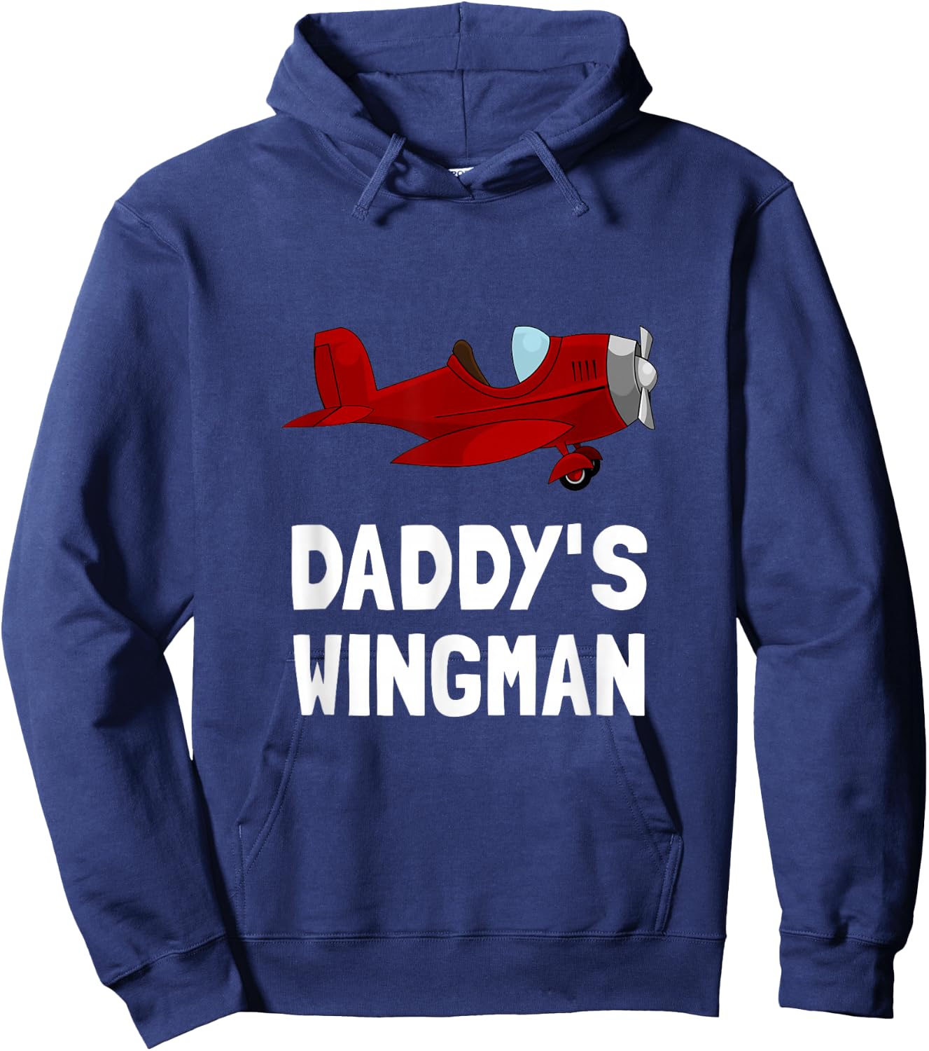 Daddys Wingman Airplane Funny Hoodie - Hoodie | Navy