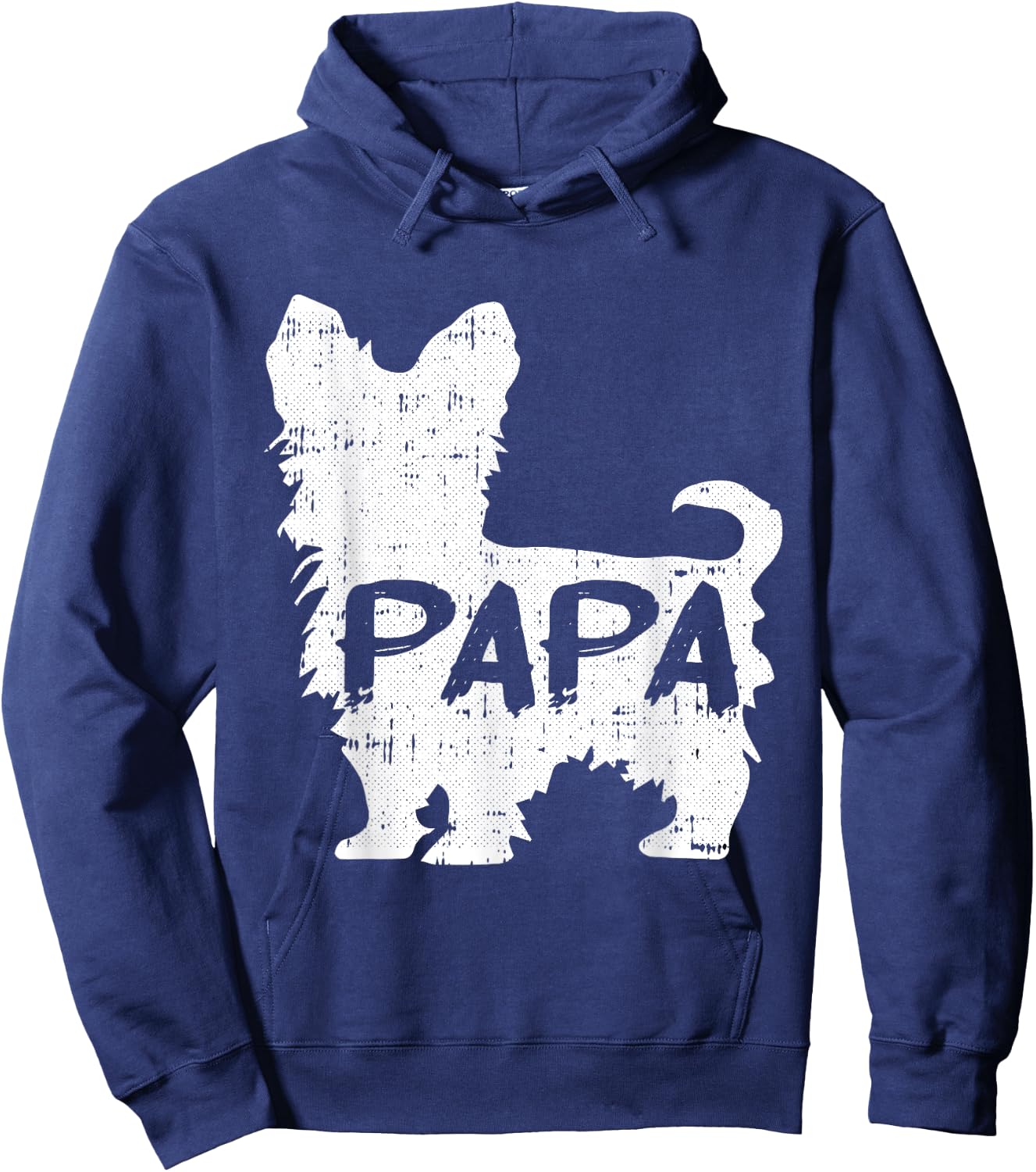 Yorkshire Terrier Papa Dog Puppy Doggie Pet Lover Yorkie Dad Hoodie - Hoodie | Navy