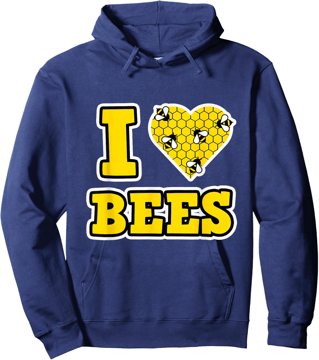 Bee Shirt - I Love Bees Hoodie - Hoodie | Navy