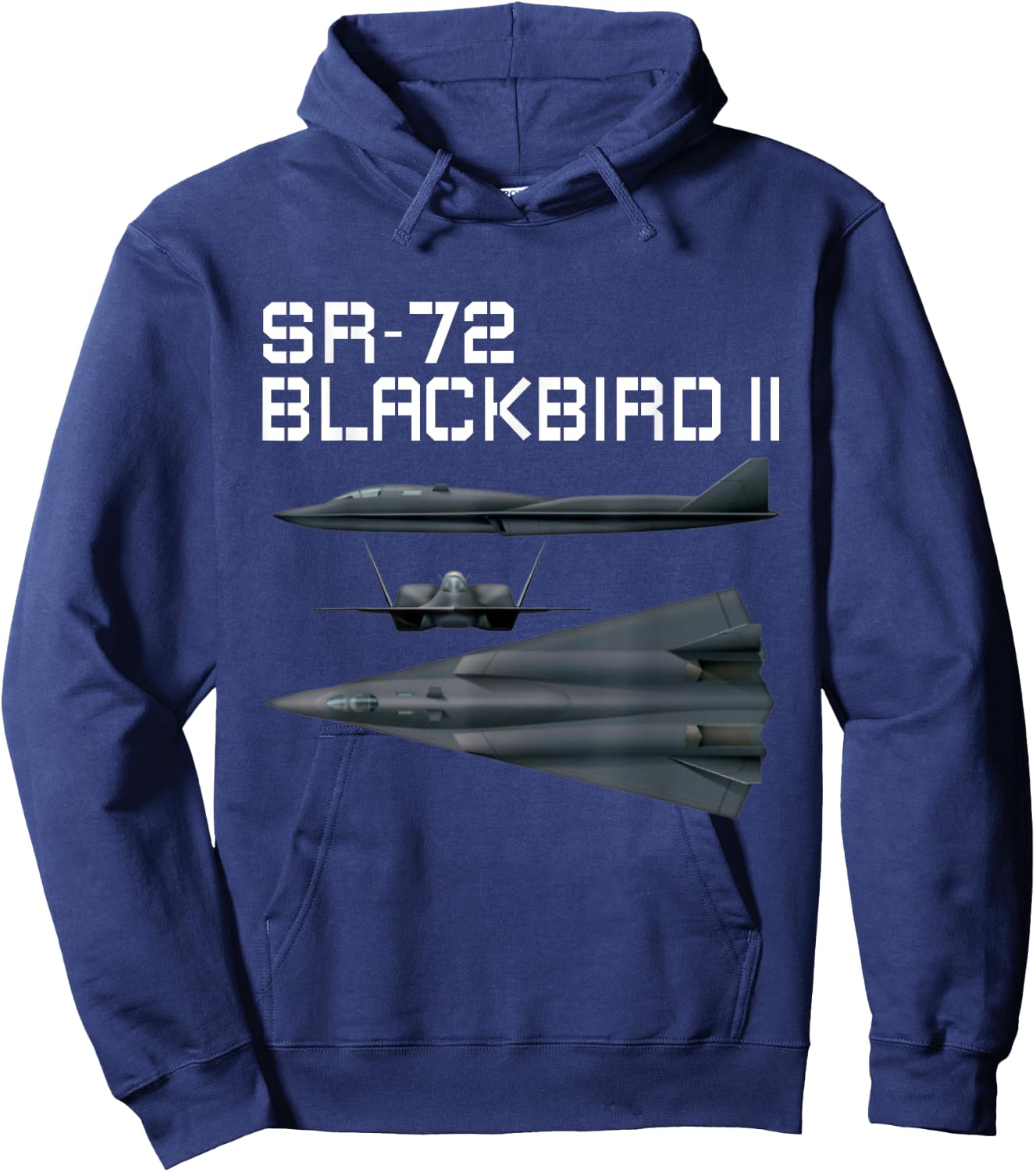 Fun American Military Aviation SR-72 Blackbird II In Action. Hoodie - Hoodie | Navy