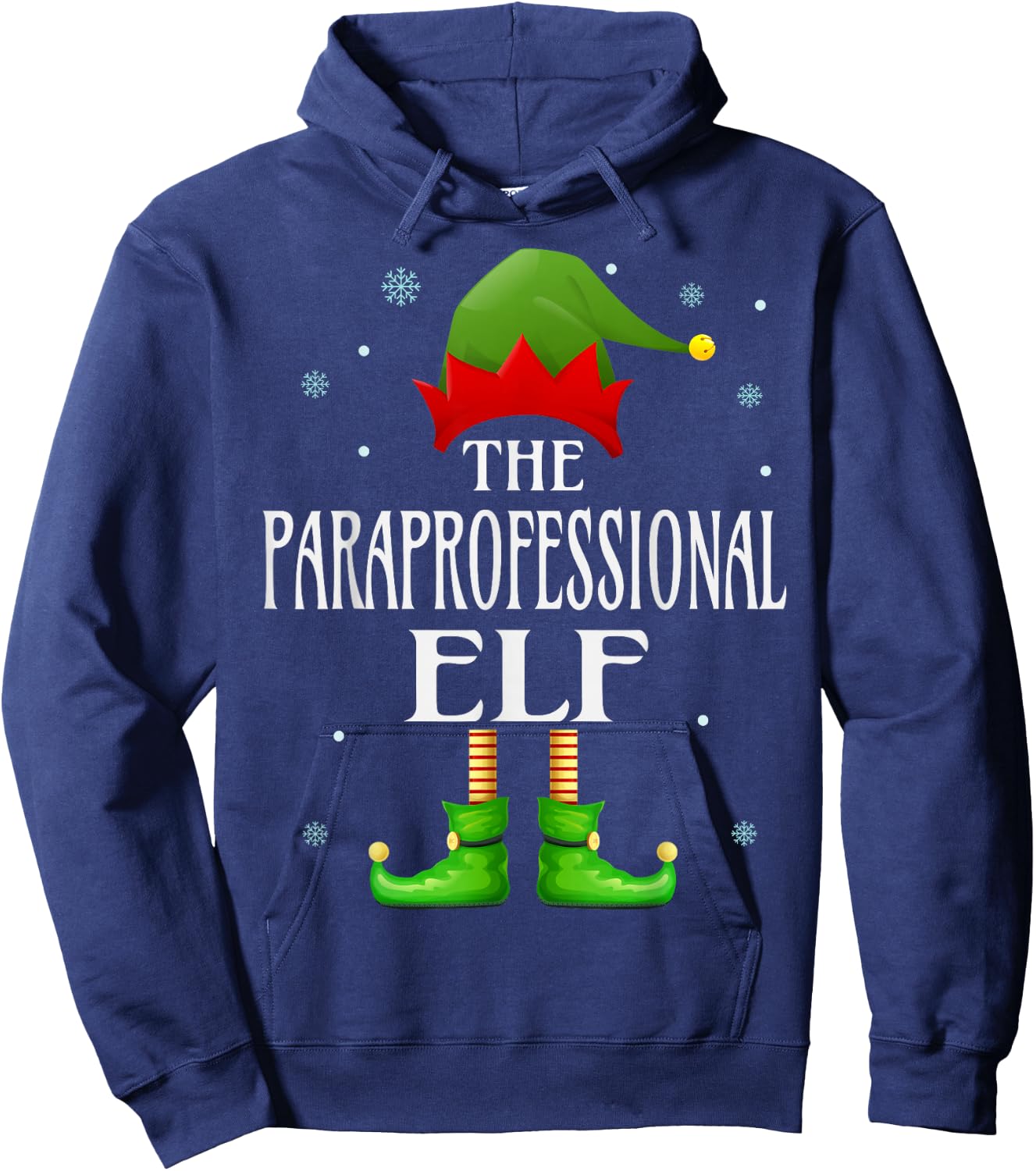 Paraprofessional Elf Xmas Funny Family Matching Christmas Hoodie - Hoodie | Navy