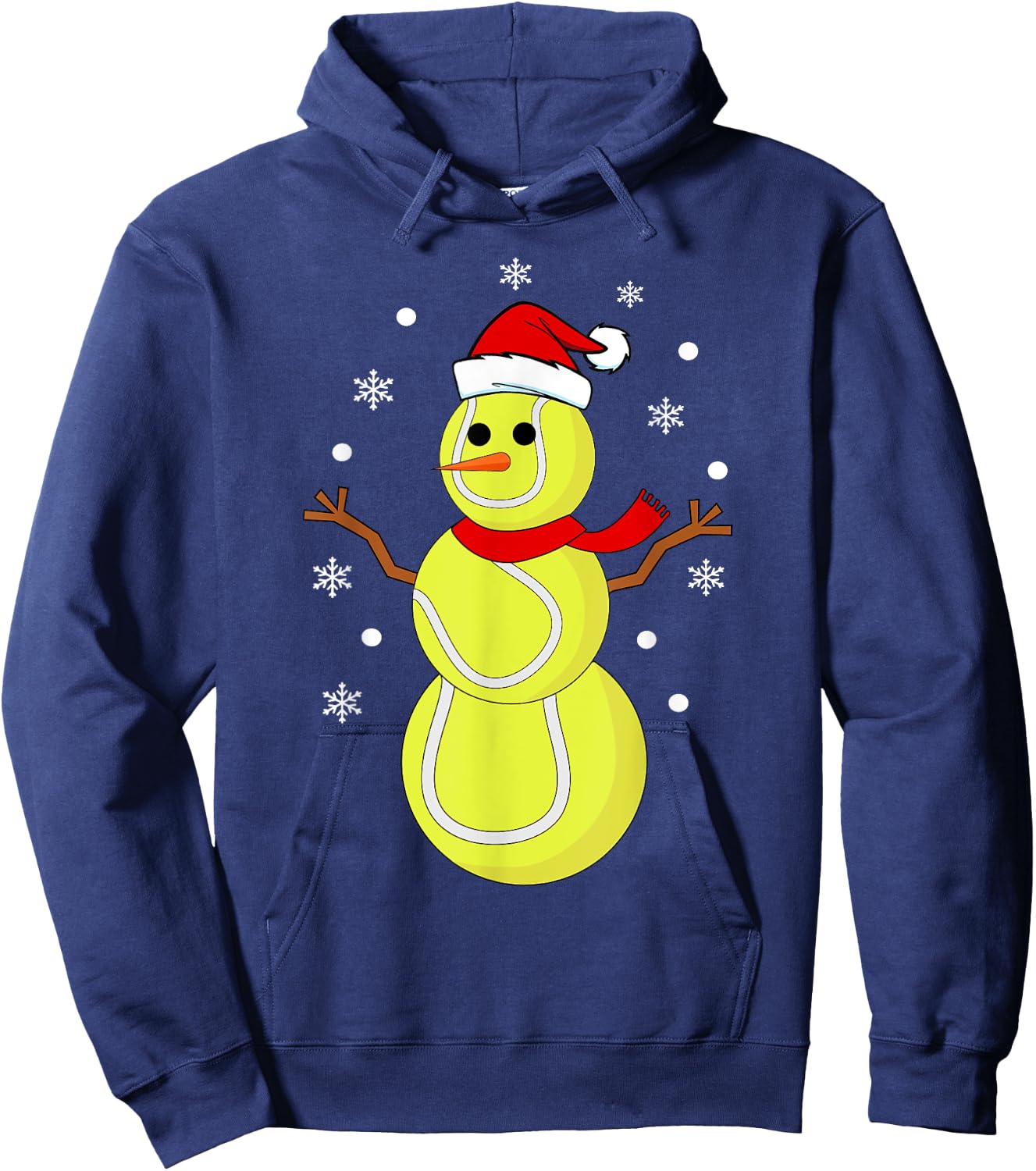Christmas Tennis Balls Snowman Kids Funny Tennis Christmas Hoodie - Hoodie | Navy