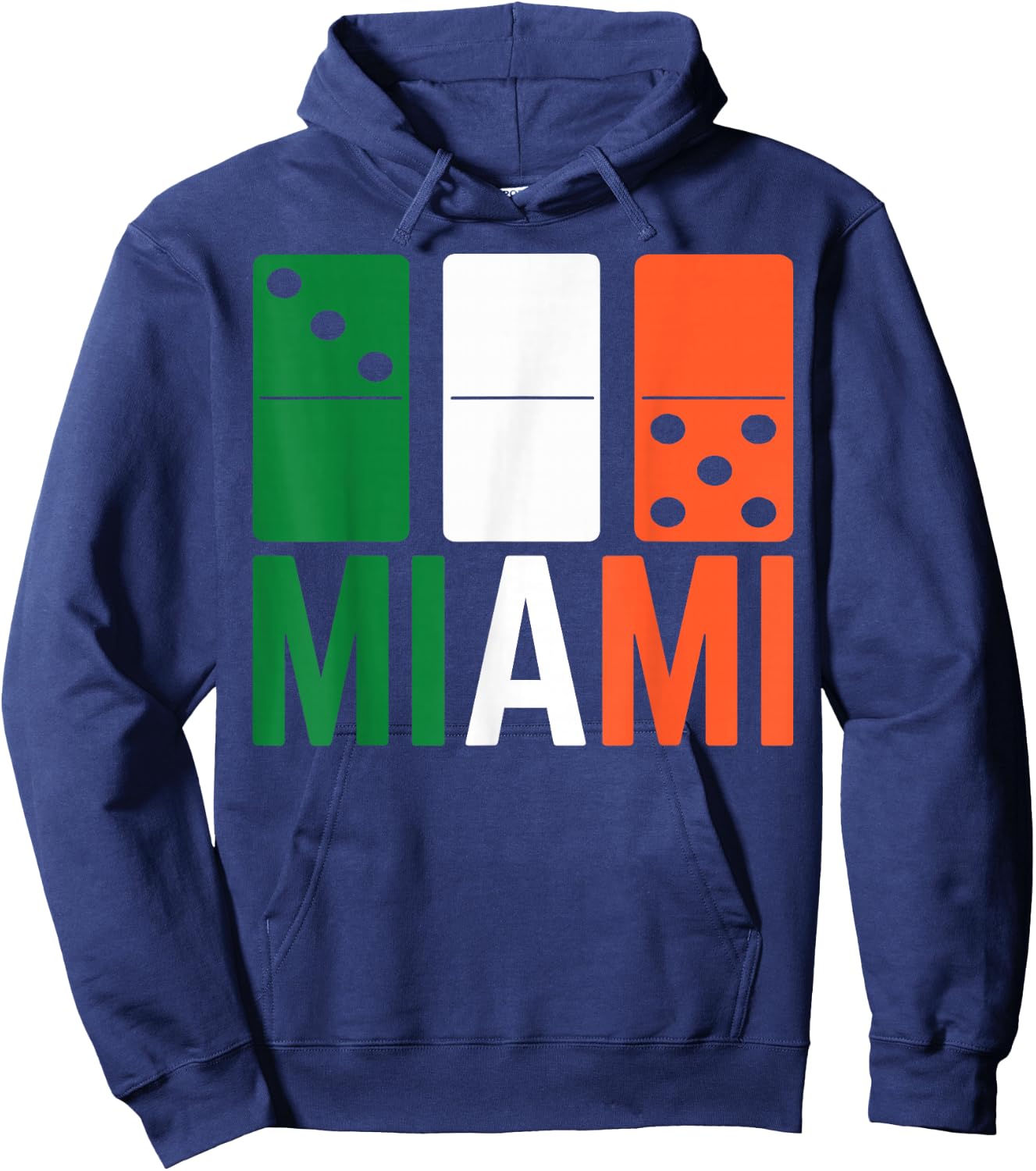 Three Zero Five 305 Miami Domino Hoodie - Hoodie | Navy