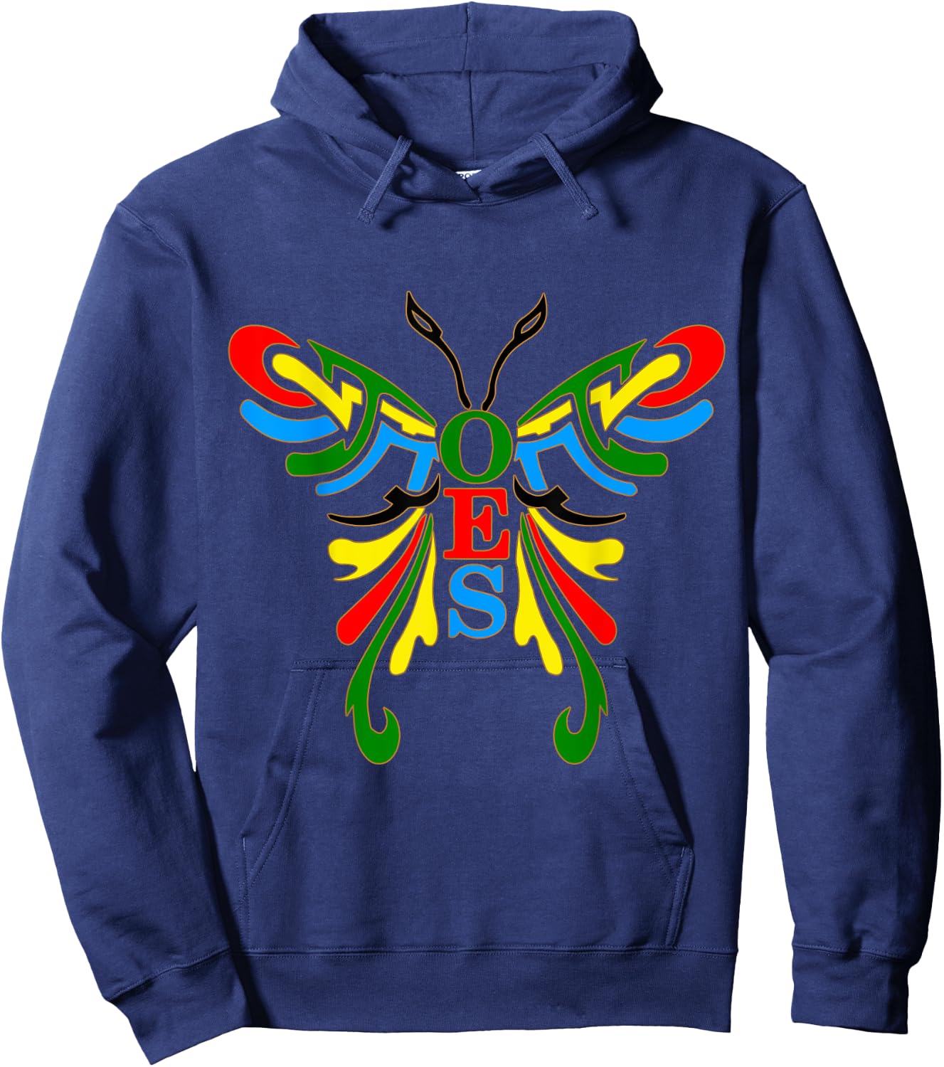 OES Butterfly Color of the Eastern Star Christmas Hoodie - Hoodie | Navy