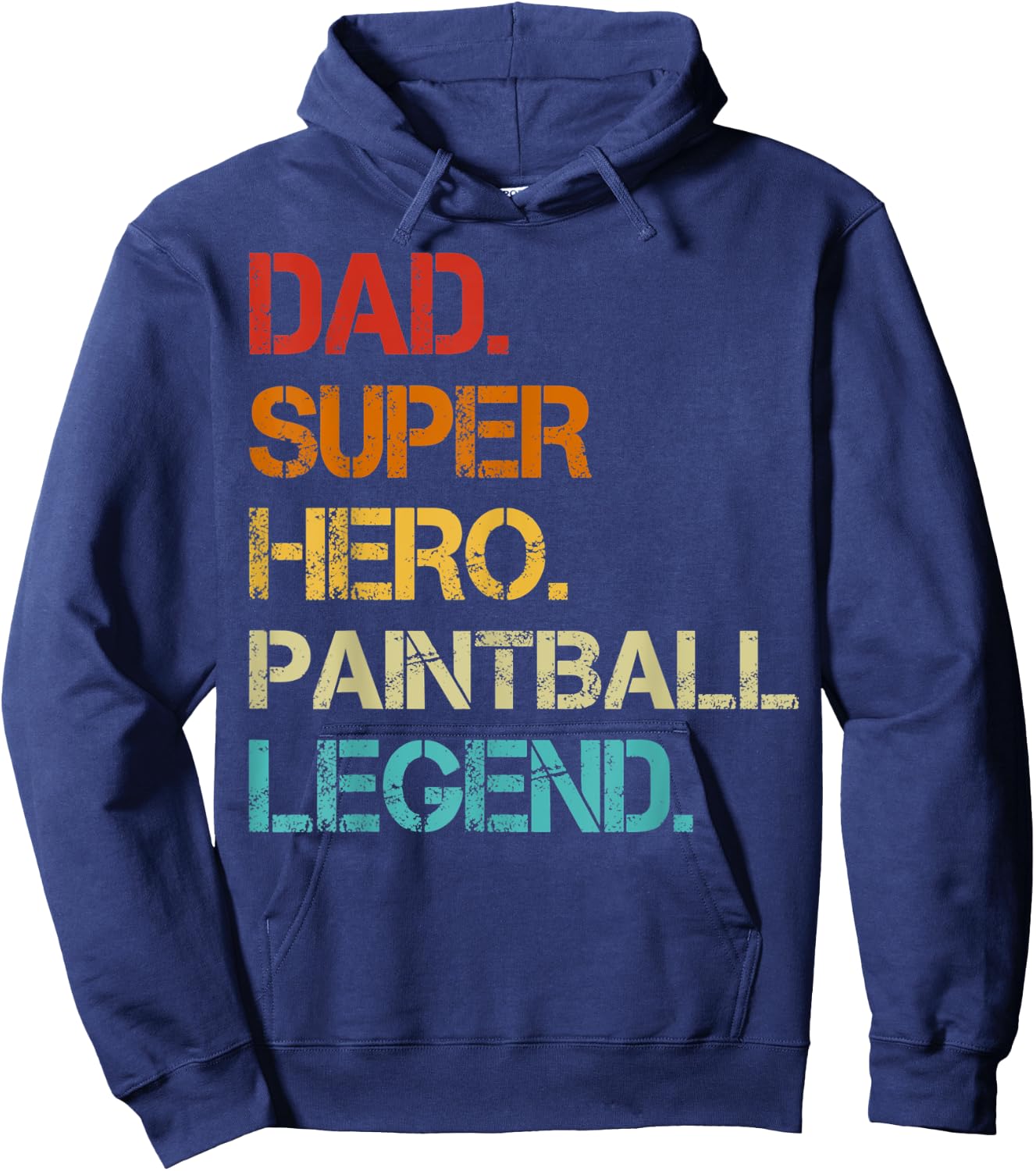 Vintage Style Dad Hero Paintball Legend Father's Day Hoodie - Hoodie | Navy