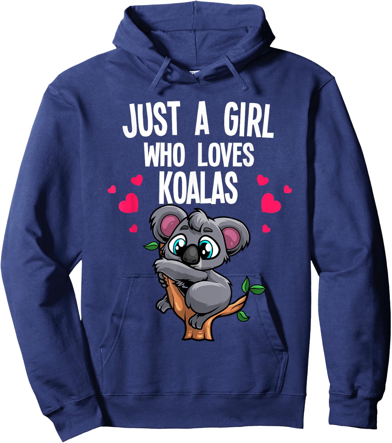Funny Koala Bear For Girls Women Australian Animal Hearts Hoodie - Hoodie | Navy