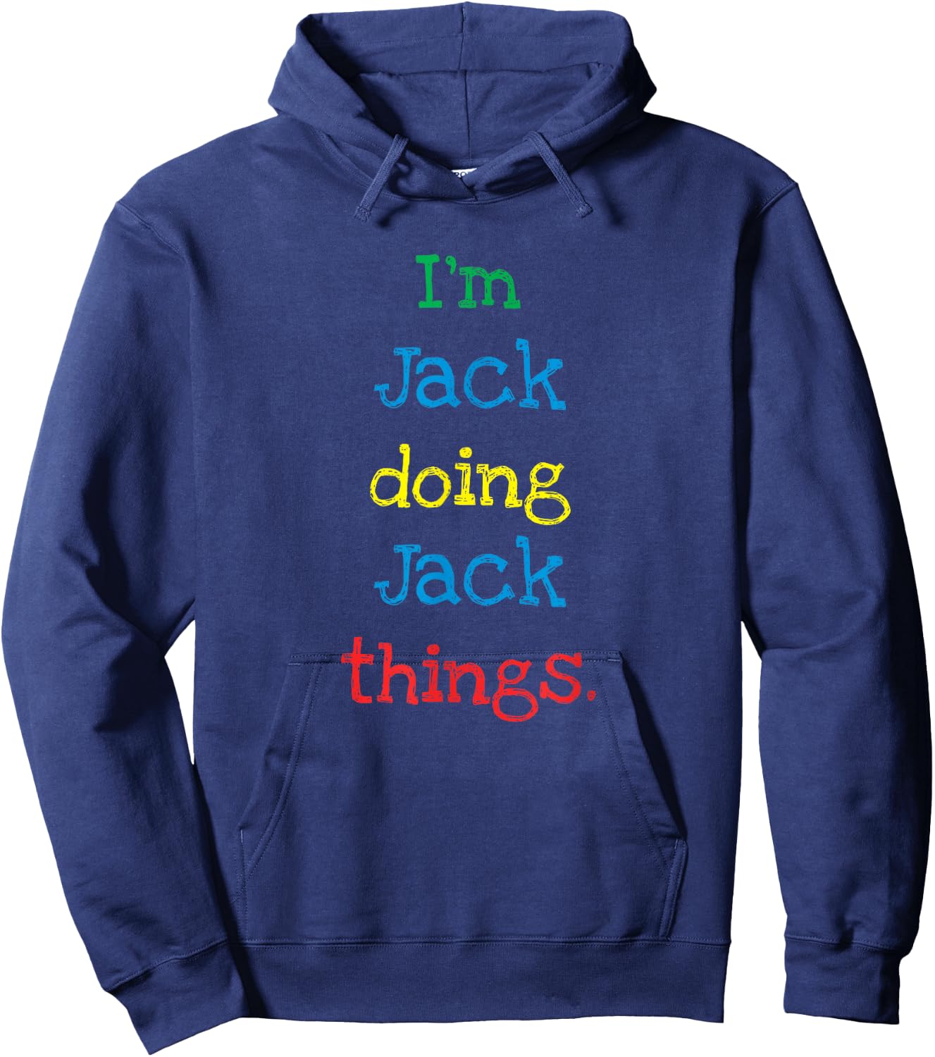 Jack Cute Personalized Text Kid's Gift Boys Hoodie - Hoodie | Navy