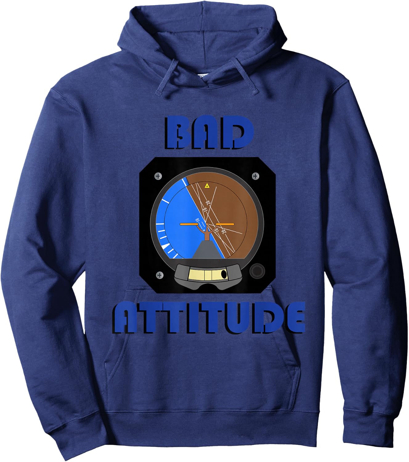 Bad Attitude pilot attitude indicator Hoodie - Hoodie | Navy