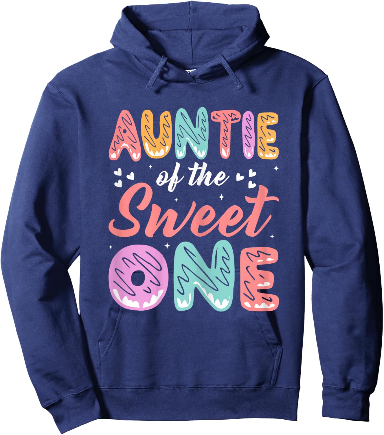 Auntie of The Sweet One - Donut Lover Aunt Gifts Hoodie - Hoodie | Navy