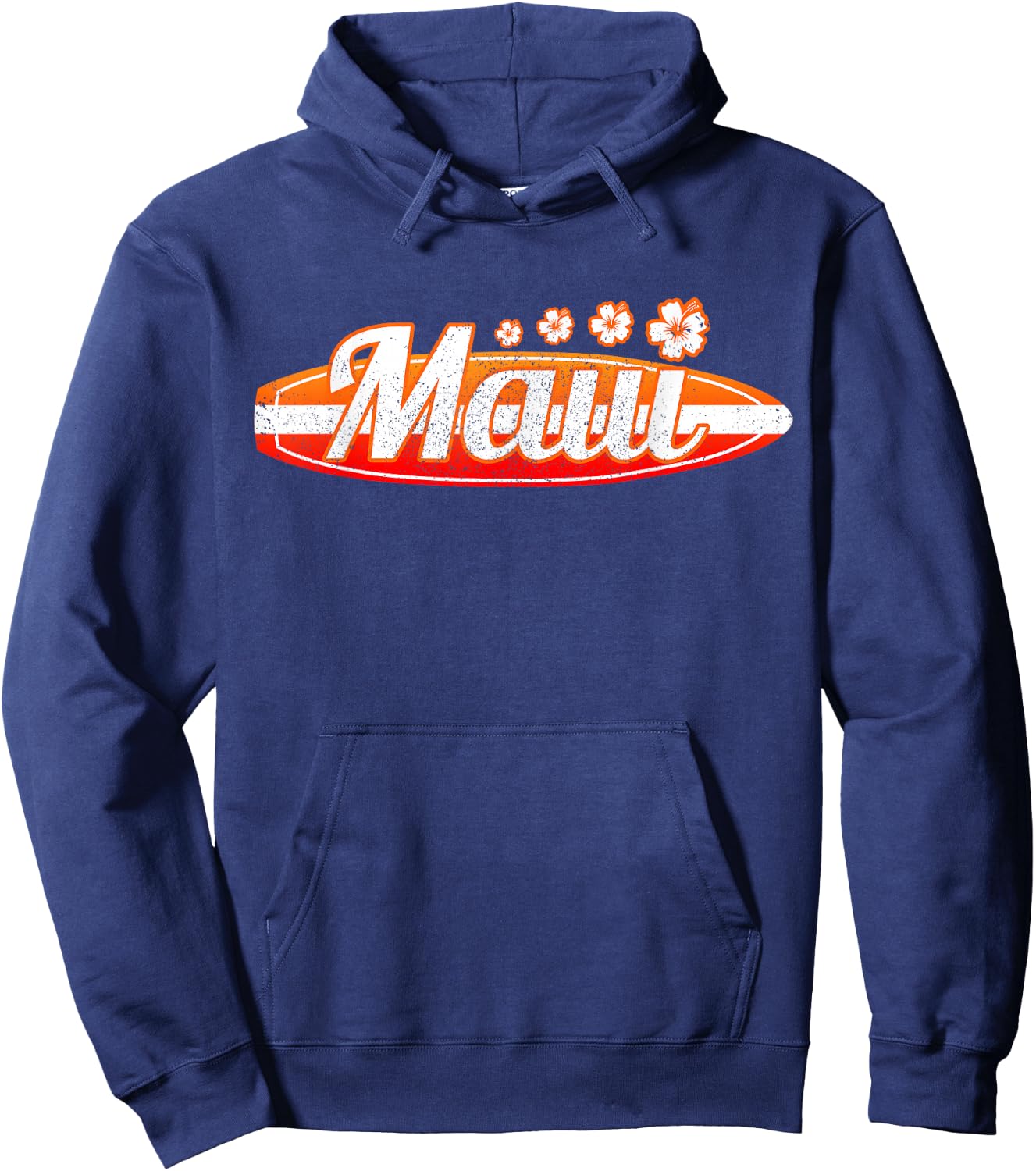 Maui Hawaiian Surf Shirt Hawaii Souvenir Gift Hoodie - Hoodie | Navy