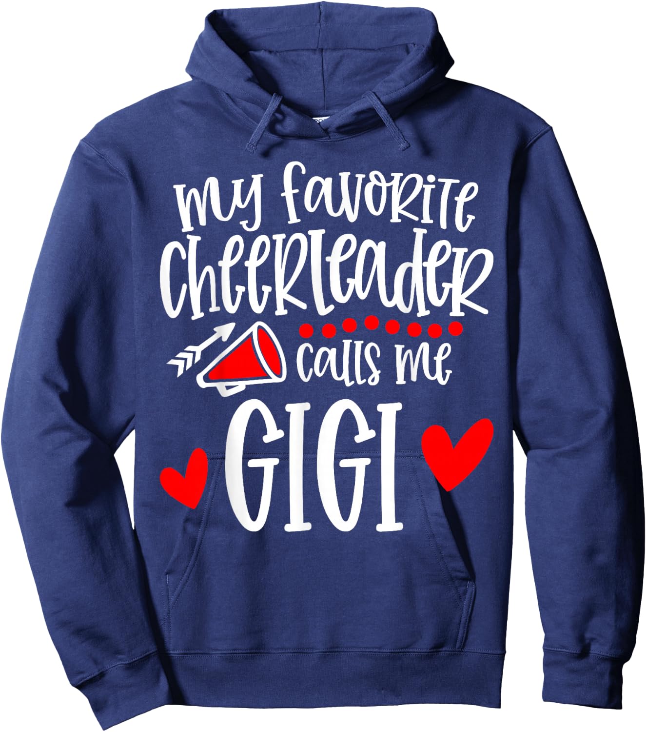 My Favorite Cheerleader Calls Me Gigi Funny Cheerleading Hoodie - Hoodie | Navy