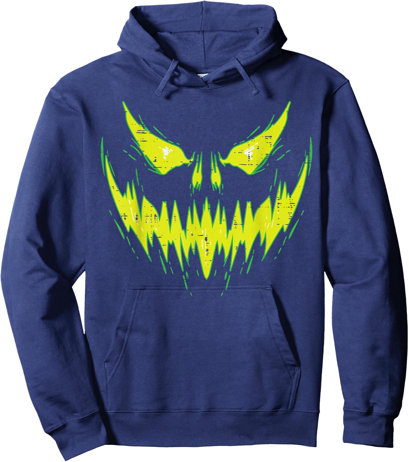 Scary Pumpkin Jack O Lantern Face Halloween Men Boys Kids Hoodie - Hoodie | Navy