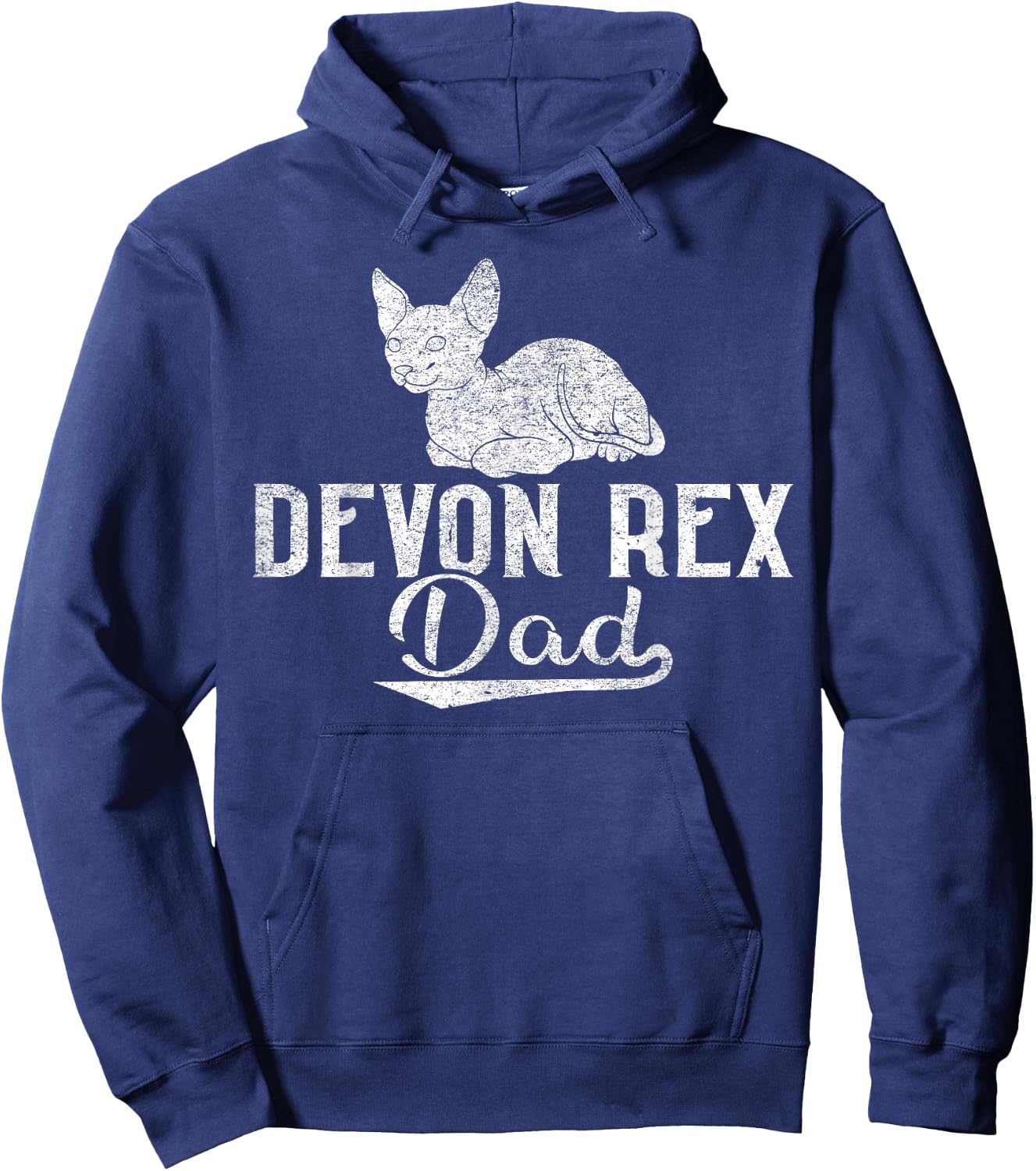 Cat Owner Dad - Devon Rex Dad Men Women Kids Hoodie - Hoodie | Navy
