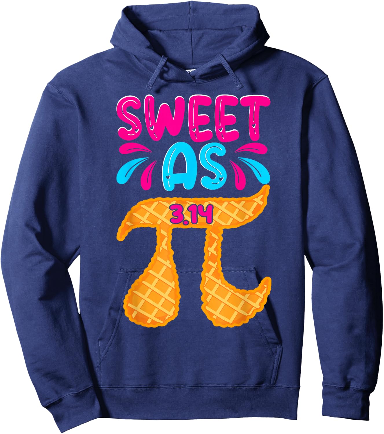 Sweet As 3.14 Pie Funny Pi Day Math Teacher Boys Girls Kids Hoodie - Hoodie | Navy