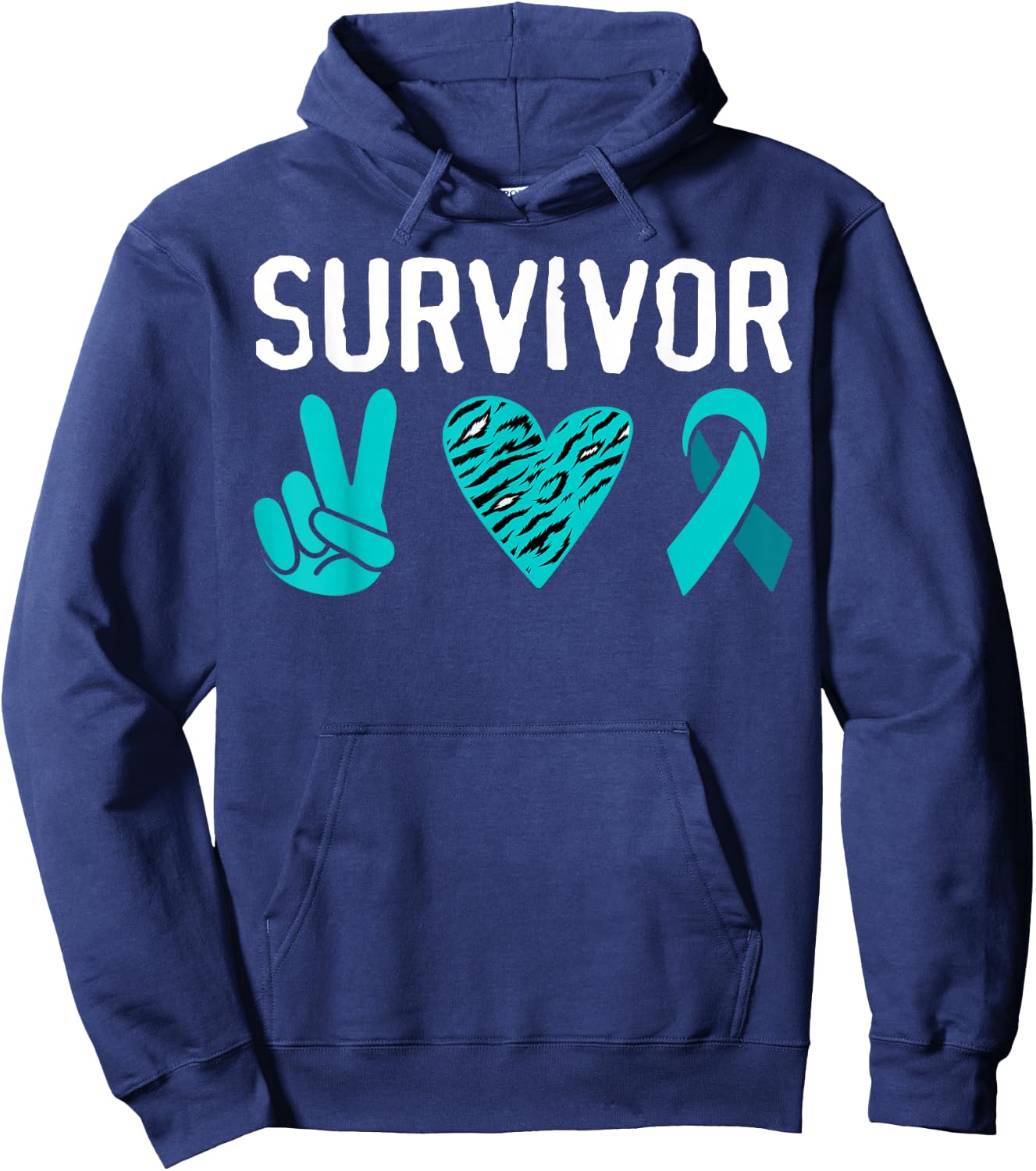 Survivor, Sexual Assault Awareness Hoodie - Hoodie | Navy