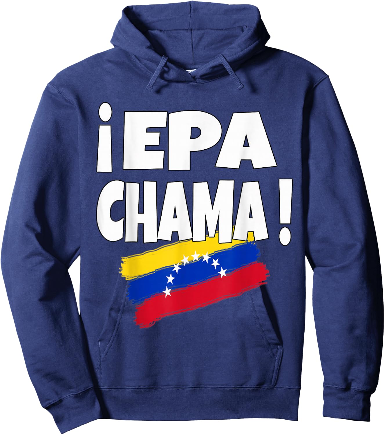 Epa Chama Design with Venezuelan Flannel Venezuela Flag Hoodie - Hoodie | Navy