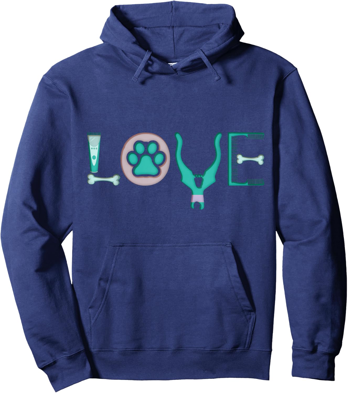 Funny Dog Grooming Design Dog Groomer Outfit Pet Care Gifts Hoodie - Hoodie | Navy