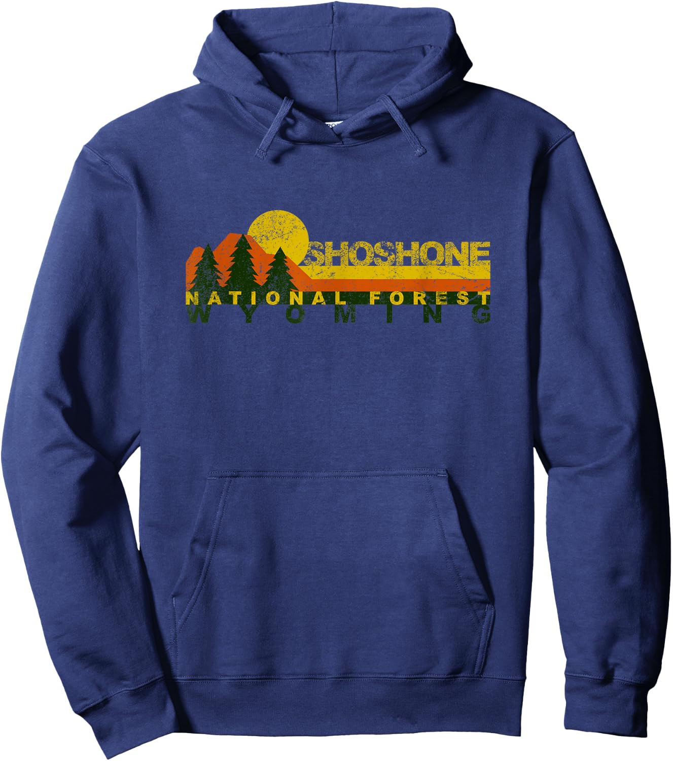 Shoshone National Forest Vintage Retro Hoodie - Hoodie | Navy
