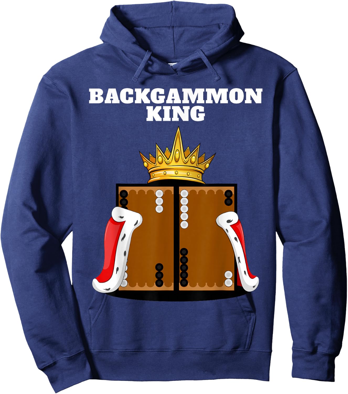 Backgammon King | Boardgames Shirt | Board Backgammon Hoodie - Hoodie | Navy