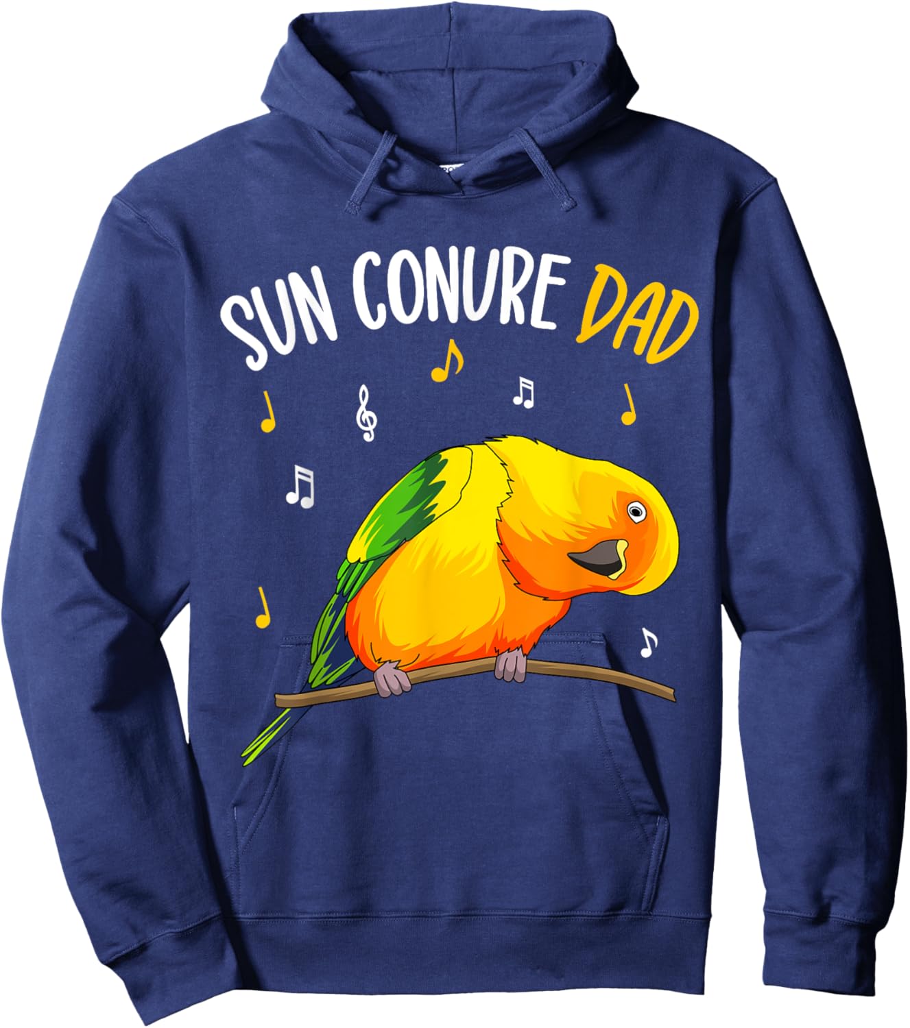 Sun Conure Dad Funny Parrot Bird Lover Men Hoodie - Hoodie | Navy