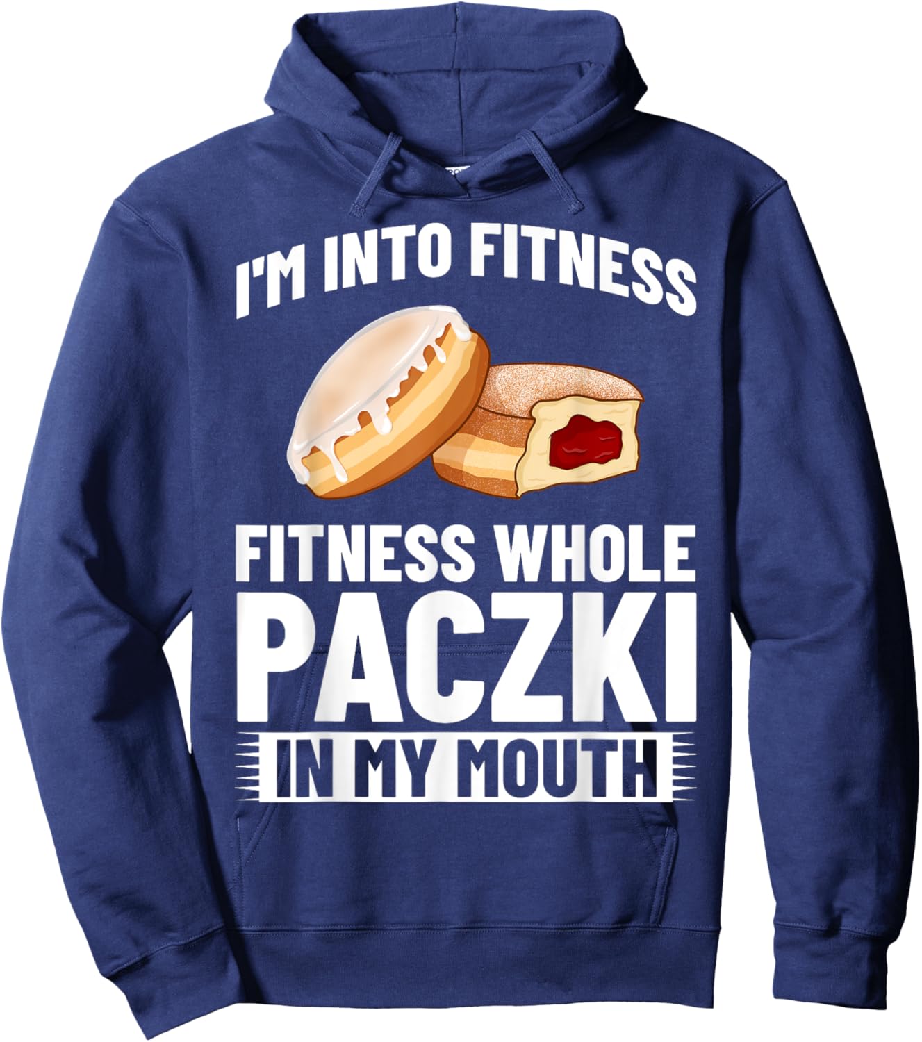 Paczki Polish Donut Poland Dessert Hoodie - Hoodie | Navy