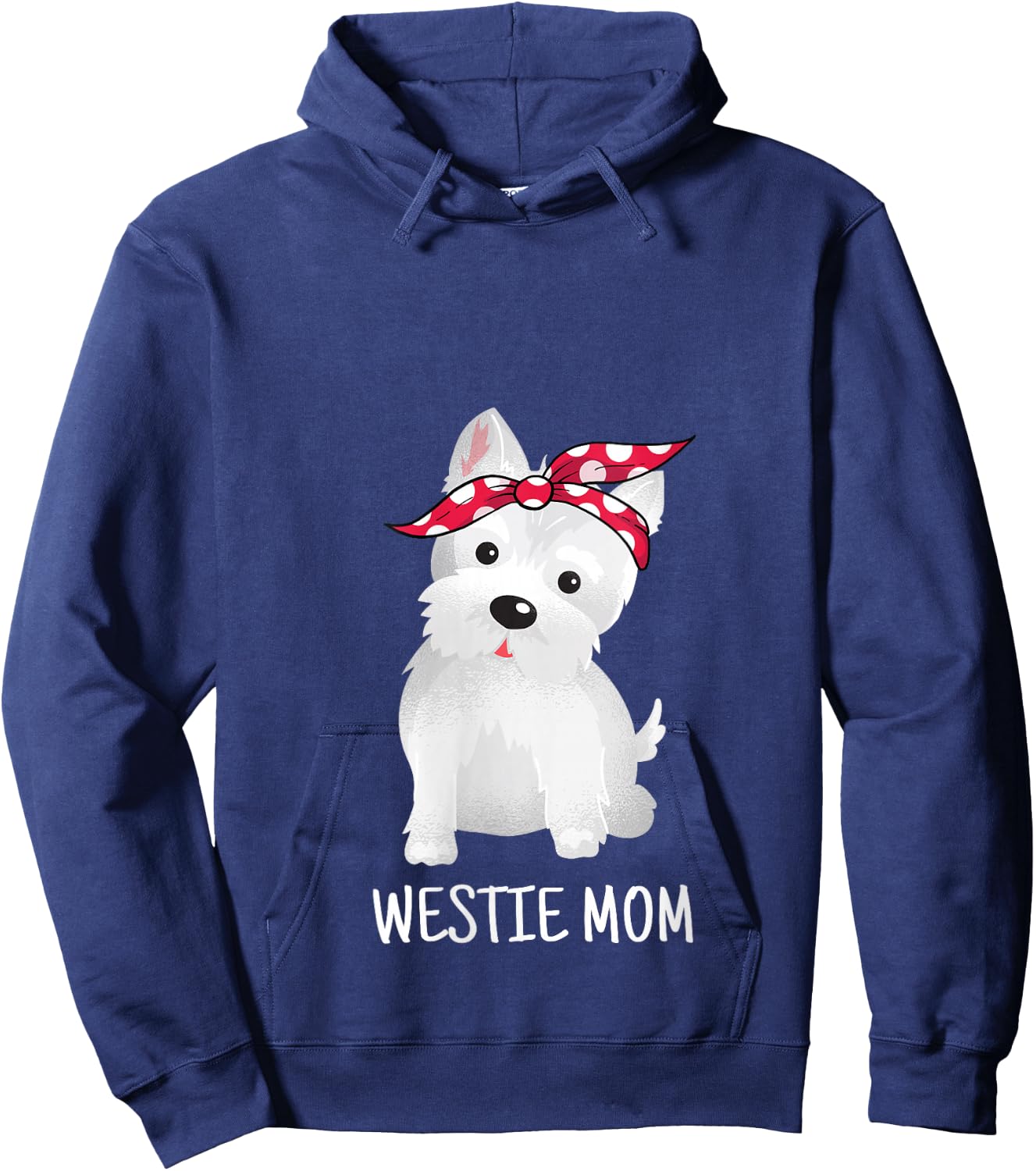 Westie Mom West Highland White Terrier Dog Lovers Gift V-Neck Hoodie - Hoodie | Navy