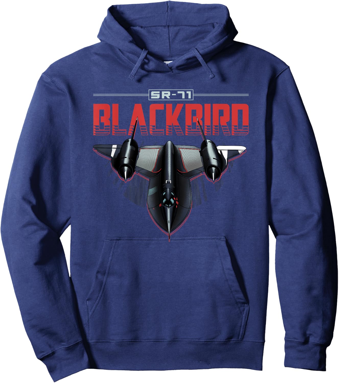 USA Military Warbird Airplane Blackbird Spy Plane Hoodie - Hoodie | Navy