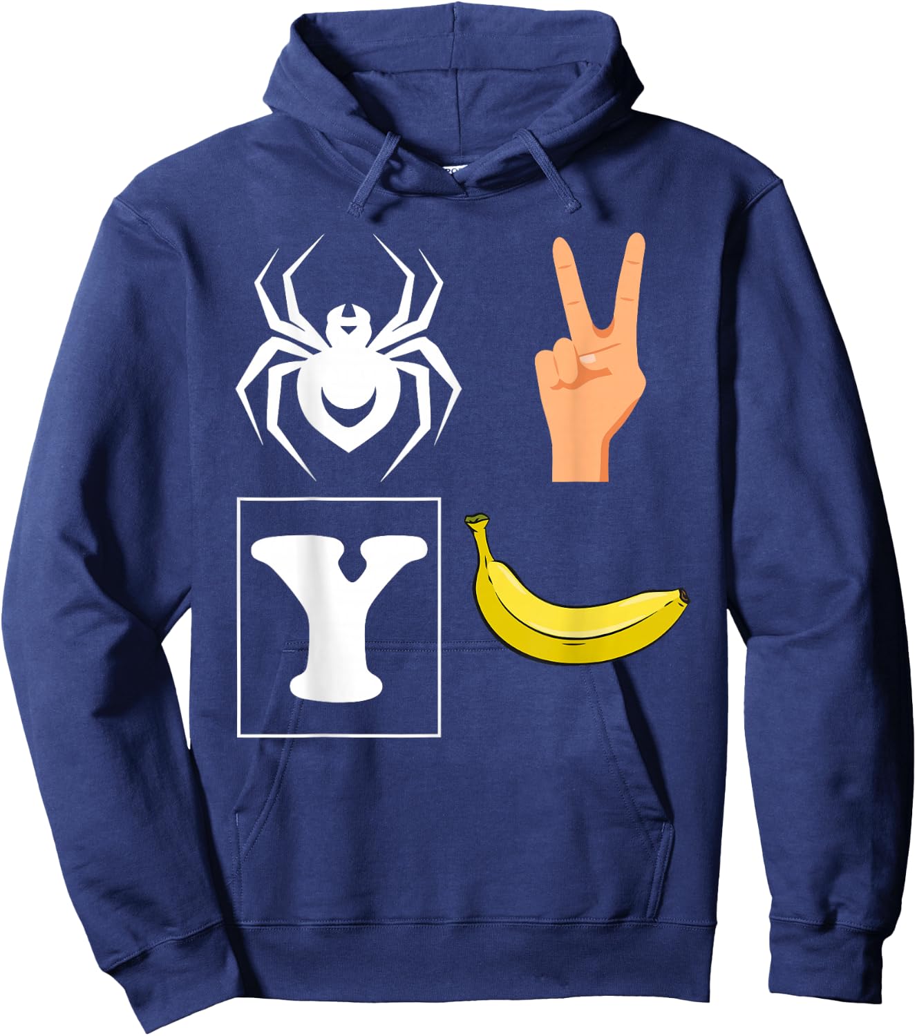 Spider 2 Y Banana Shirt - Football Lover Player Hoodie - Hoodie | Navy