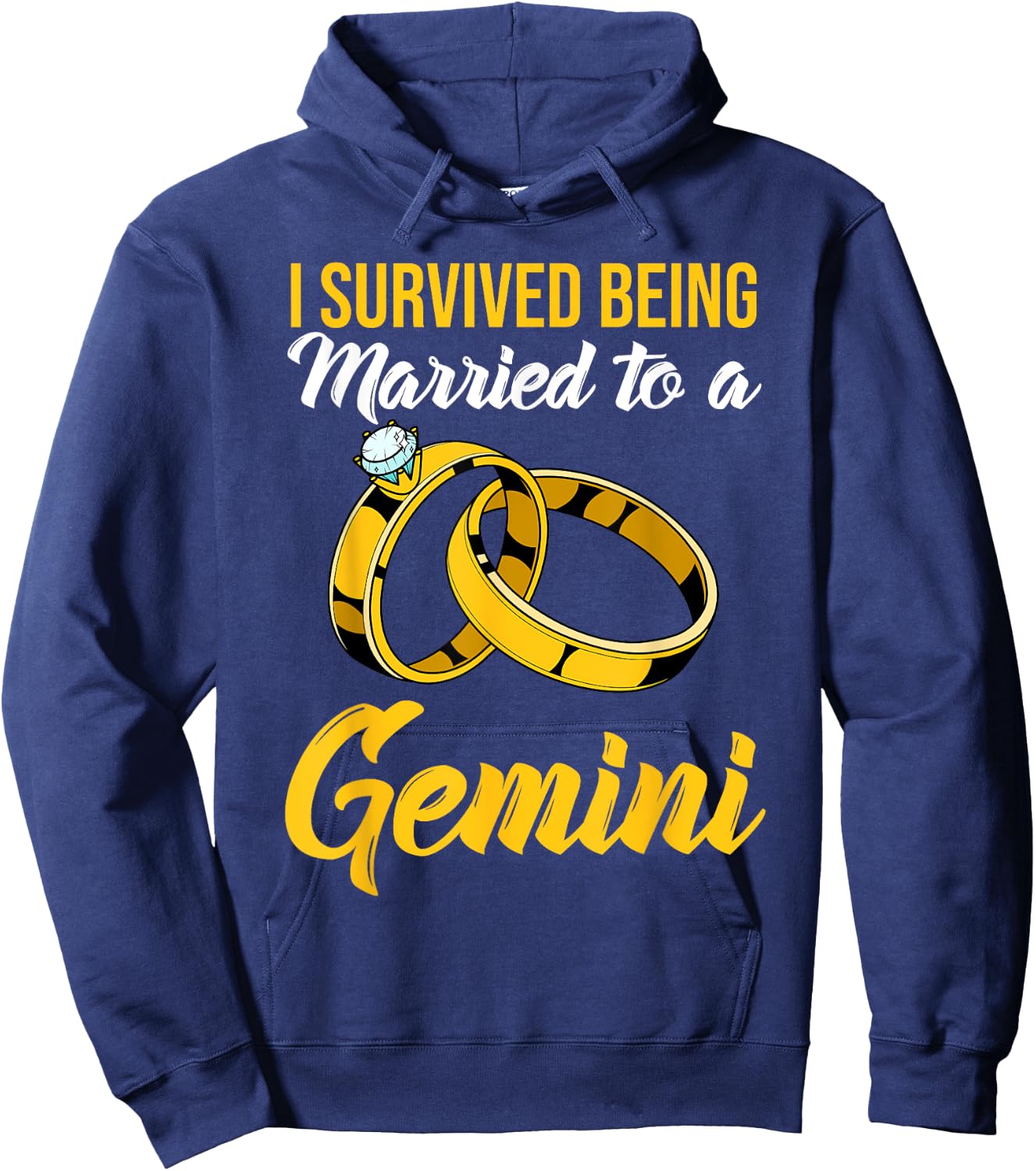 I Survived Being Married To Gemini Twins Constellation Hoodie - Hoodie | Navy