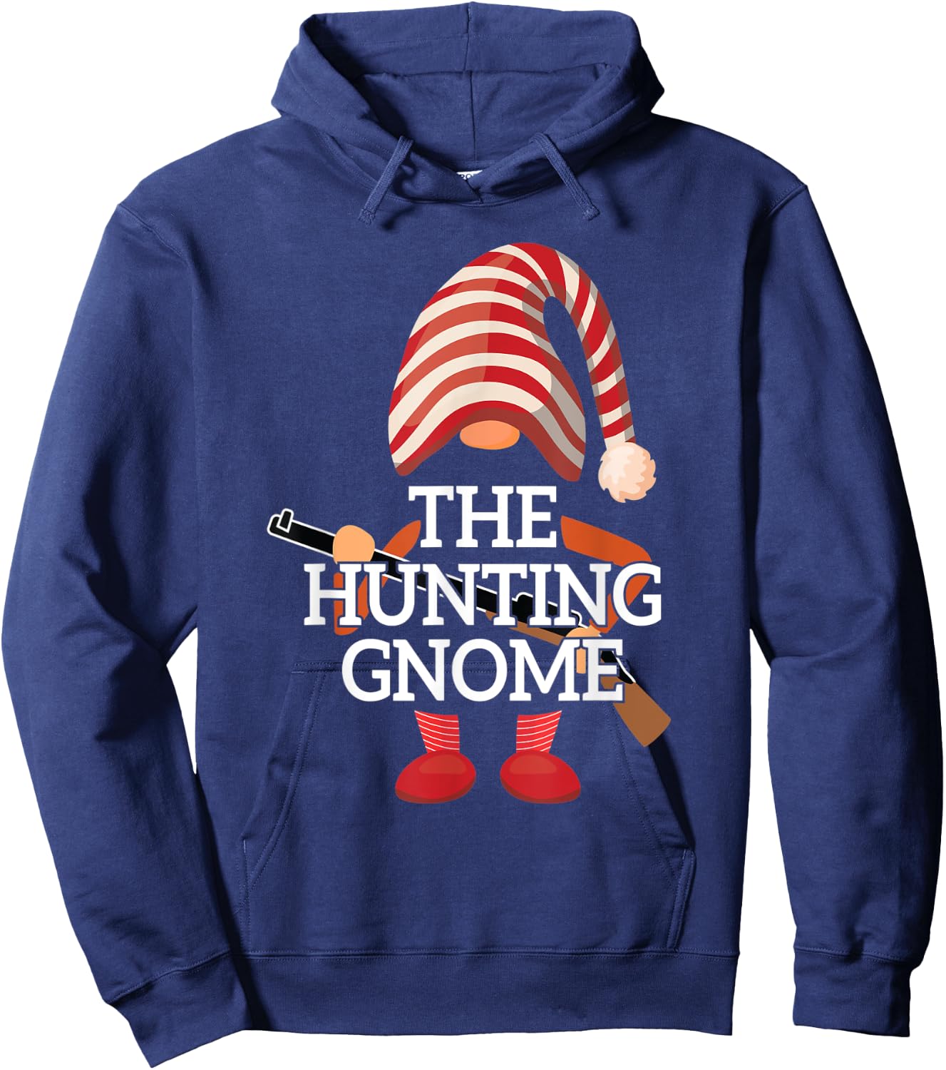 The Gnome Hunting Matching Family Christmas Deer Hunting Hoodie - Hoodie | Navy
