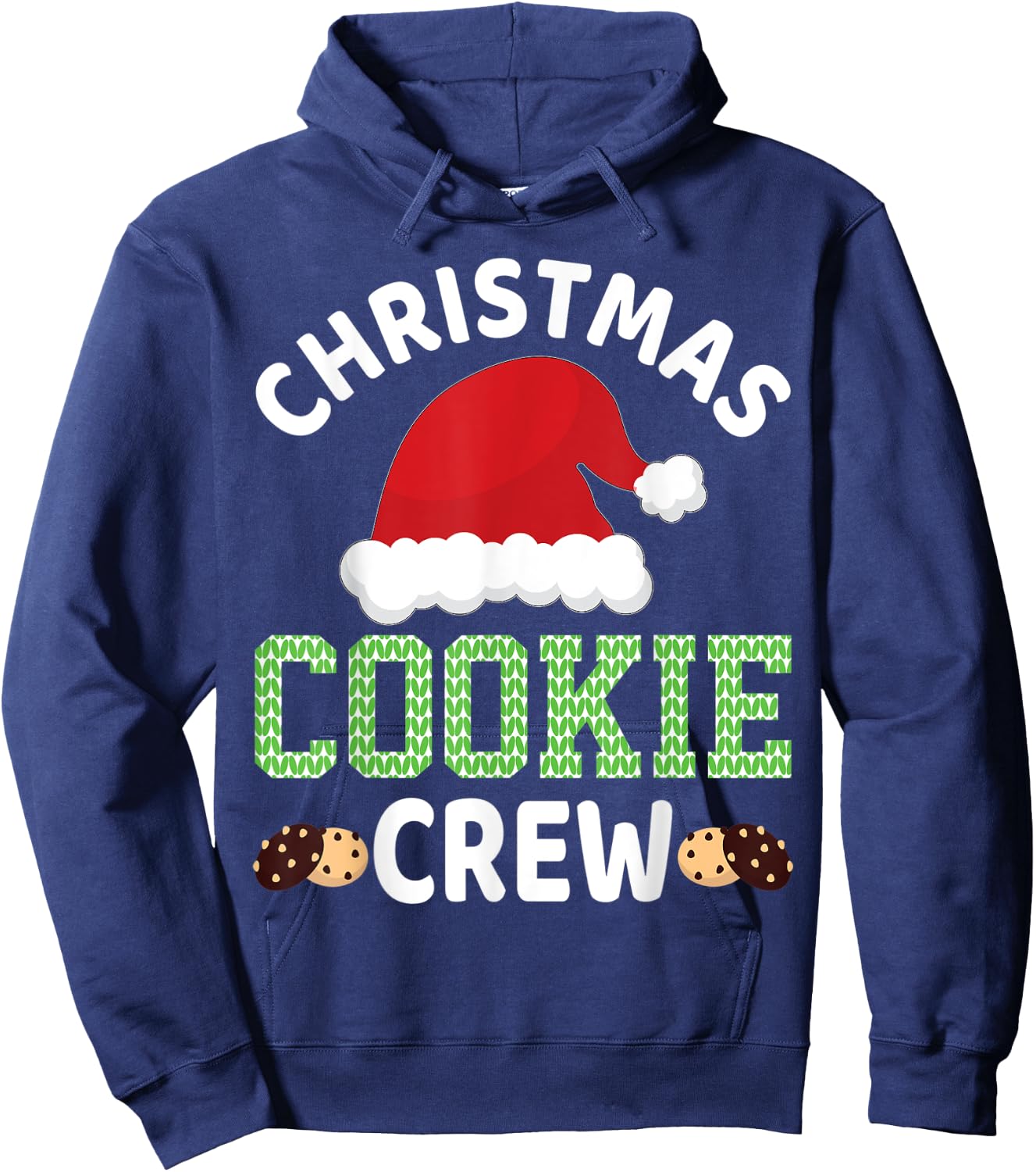 Christmas Santa Hat Gingerbread Cookie Crew Baking Team Hoodie - Hoodie | Navy