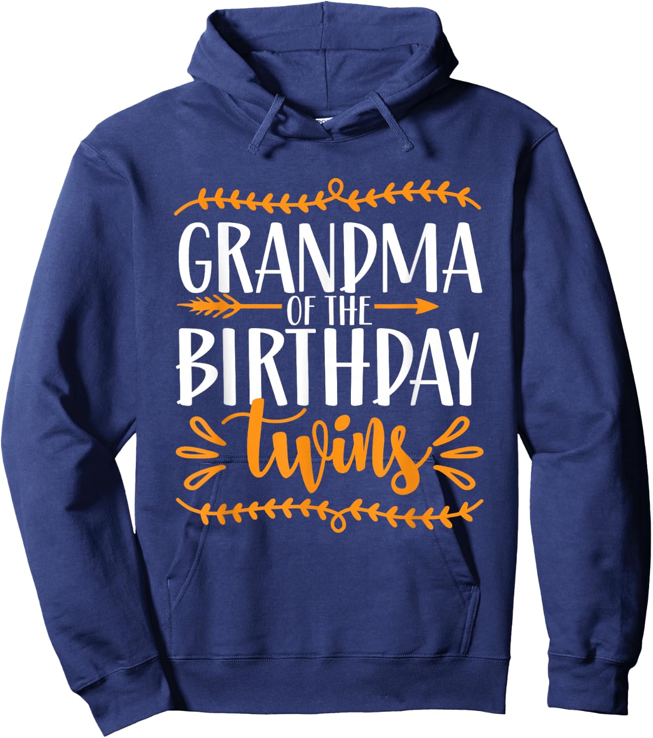 Grandma The Birthday Twins Twin Birthday Grandmother Hoodie - Hoodie | Navy