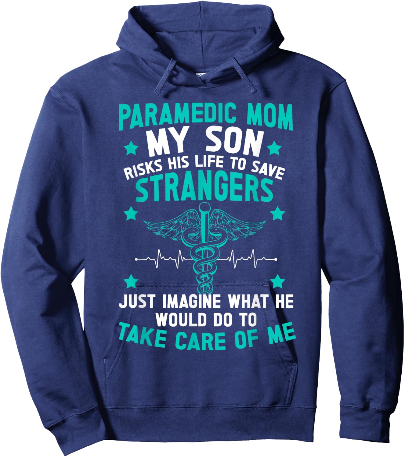 Paramedic Mom Of A Paramedic Mother Proud Paramedic Mama Hoodie - Hoodie | Navy