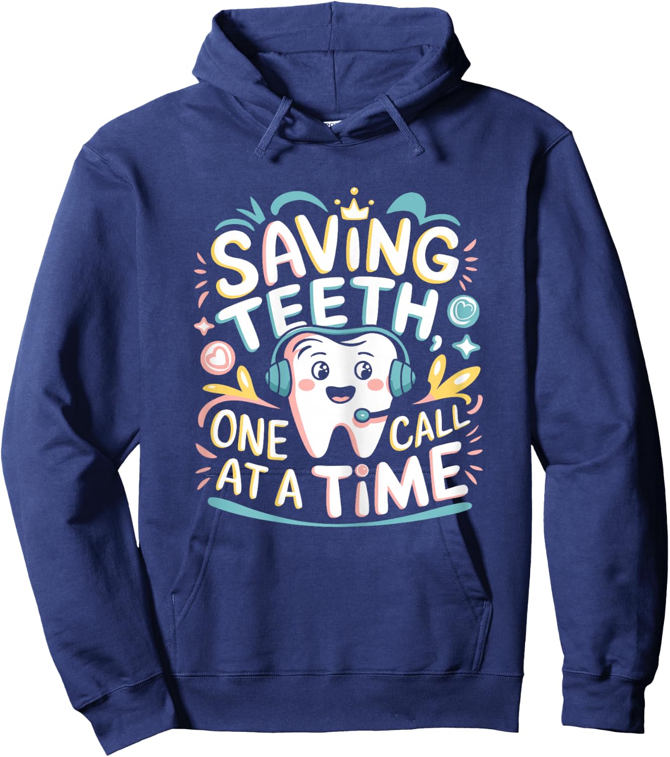 Dental Receptionist Calls Dentist's Office Reception Hoodie - Hoodie | Navy