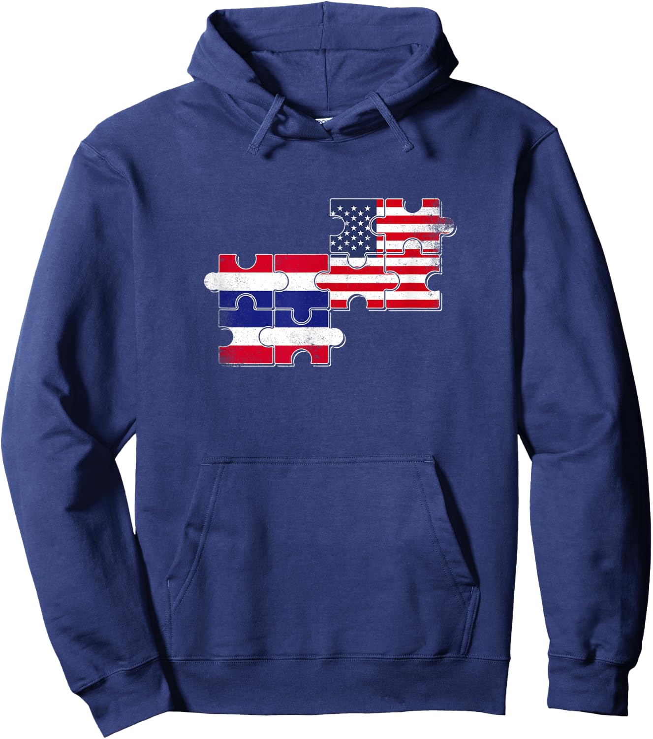 Thailand USA Flag American Thai Hoodie - Hoodie | Navy